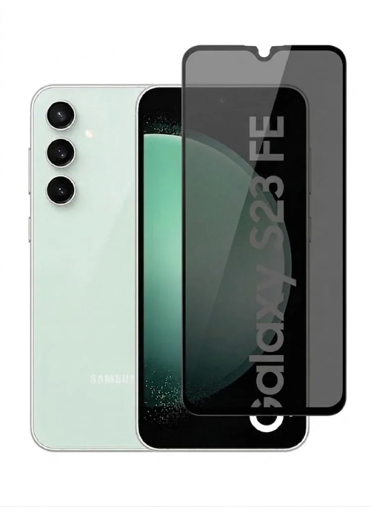 DL3 MOBILAK Anti-Spy 9H Tempered Glass Screen Protector for Samsung Galaxy S23 FE, Black