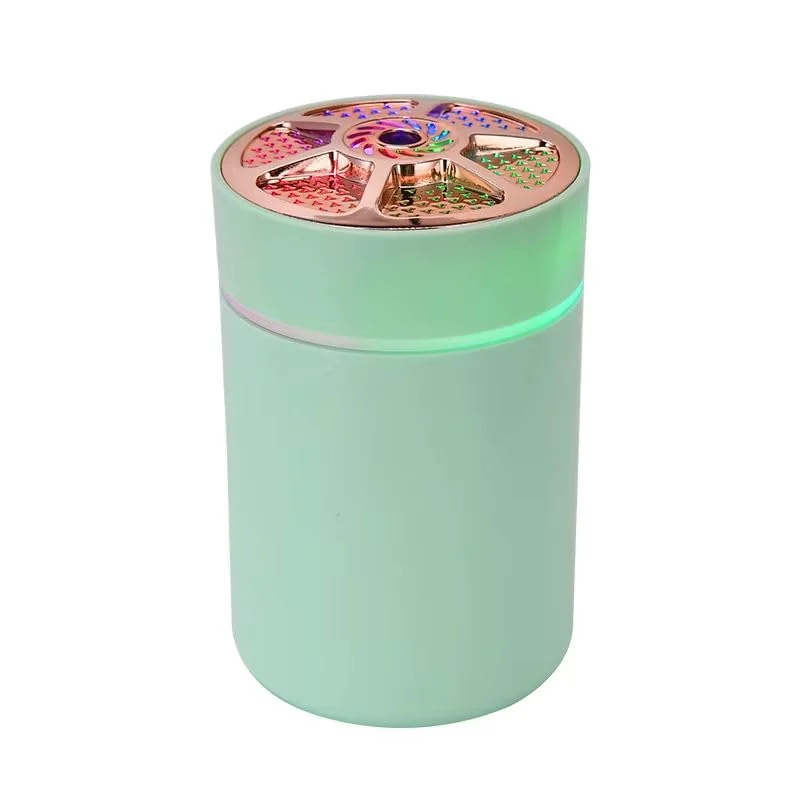 MOBIGON 220 ml USB Humidifier with Night Light, Light Green