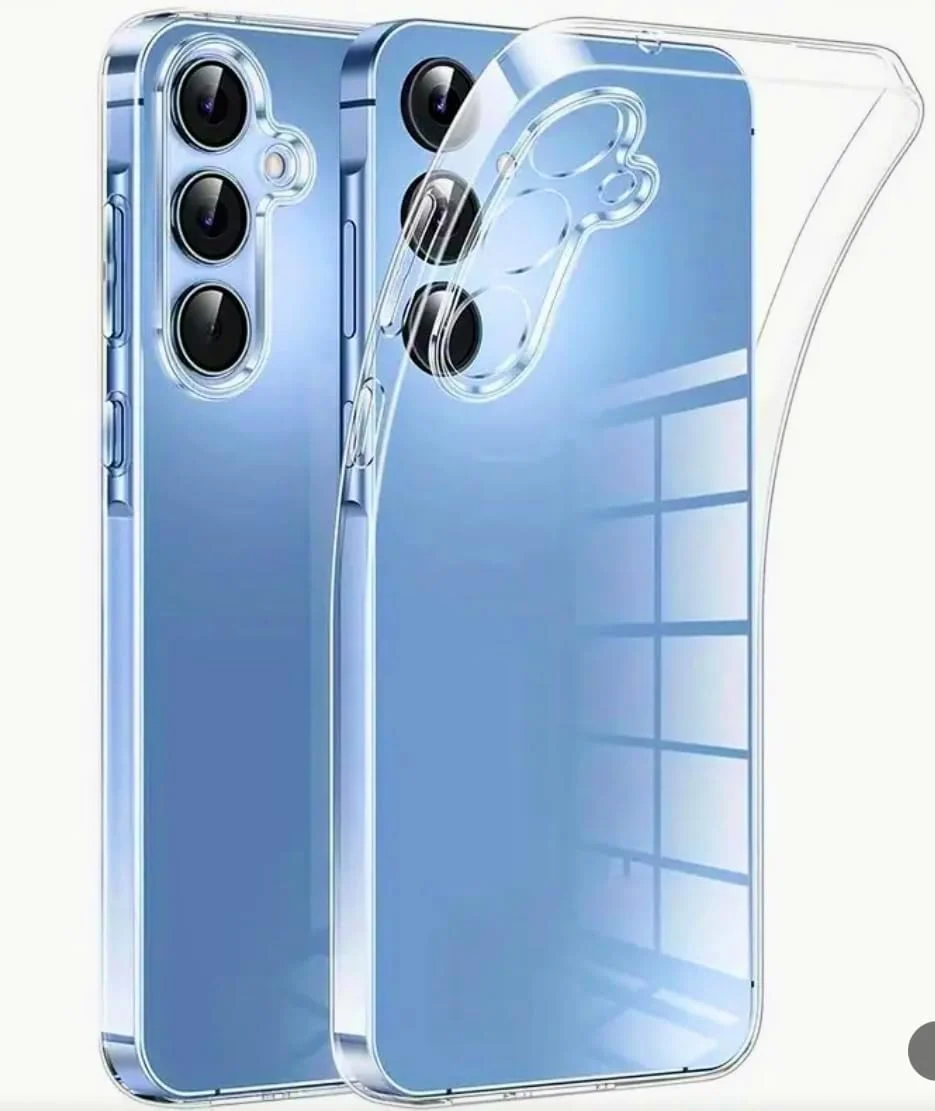 DL3 Mobilak Case Compatible with Samsung Galaxy A55 5G Case Crystal Soft TPU Gel Case Flexible Silicone Anti-Scratch Camera Protection TPU Cover - Clear