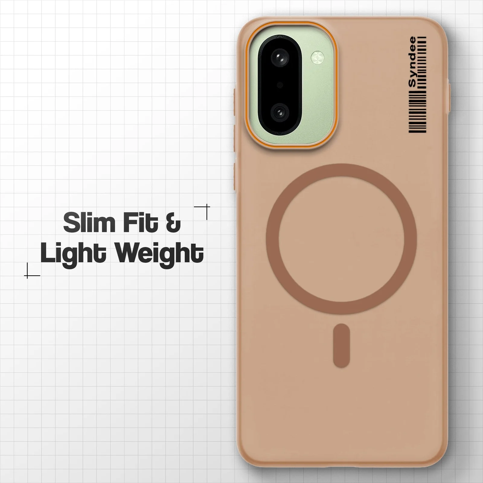 DL3 Mobilak Translucent Matte Case for OnePlus 15R / OnePlus Ace 6 / Ace 6T, Compatible with MagSafe accessories, Shock-absorbing protection, Integrated ring holder - Brown
