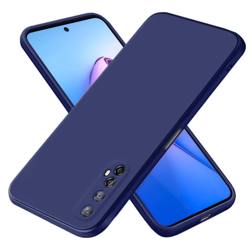 Dl3 Mobilak Realme 7 Case, Soft Flexible Liquid Silicone Gel Rubber Bumper Cover, Full Body Shockproof Protective Phone Case (Blue 2)