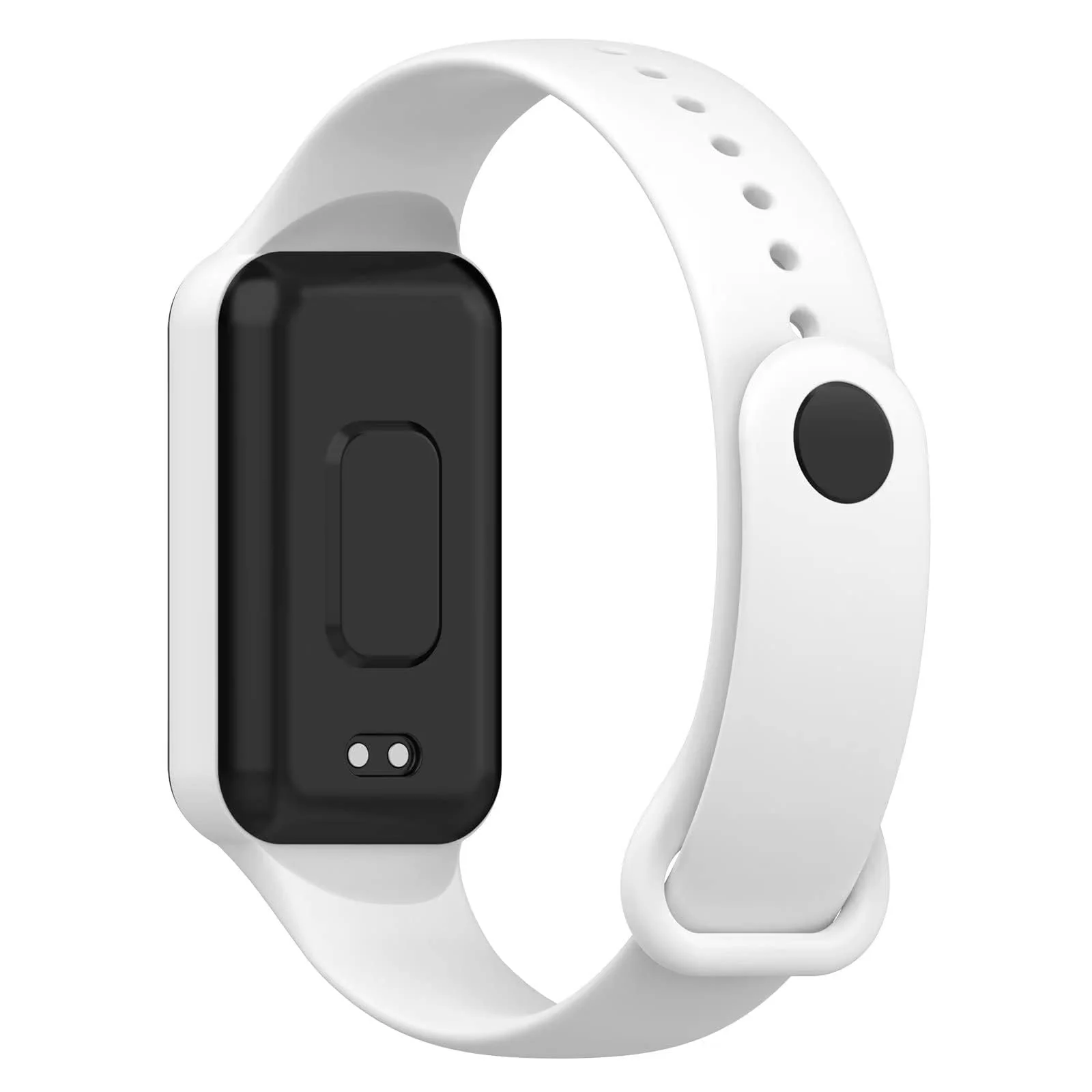 DL3 MOBILAK Sport Band Compatible With Amazfit Band 7 Fitness Tracker Replacement Strap Soft Silicone Wristband Bracelet For Amazfit Band7 - White