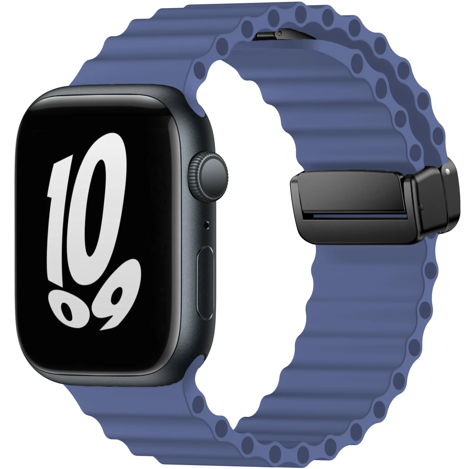 DL3 Mobilak Strap Ocean For Apple Watch Ultra Bands 49mm 45mm 44mm 42mm, Soft Silicone Magnetic Buckle Sport Replacement Strap for iWatch Ultra 2 Ultra SE Series 9 8 7 6 5 4 3 2 1 - Lavender Blue