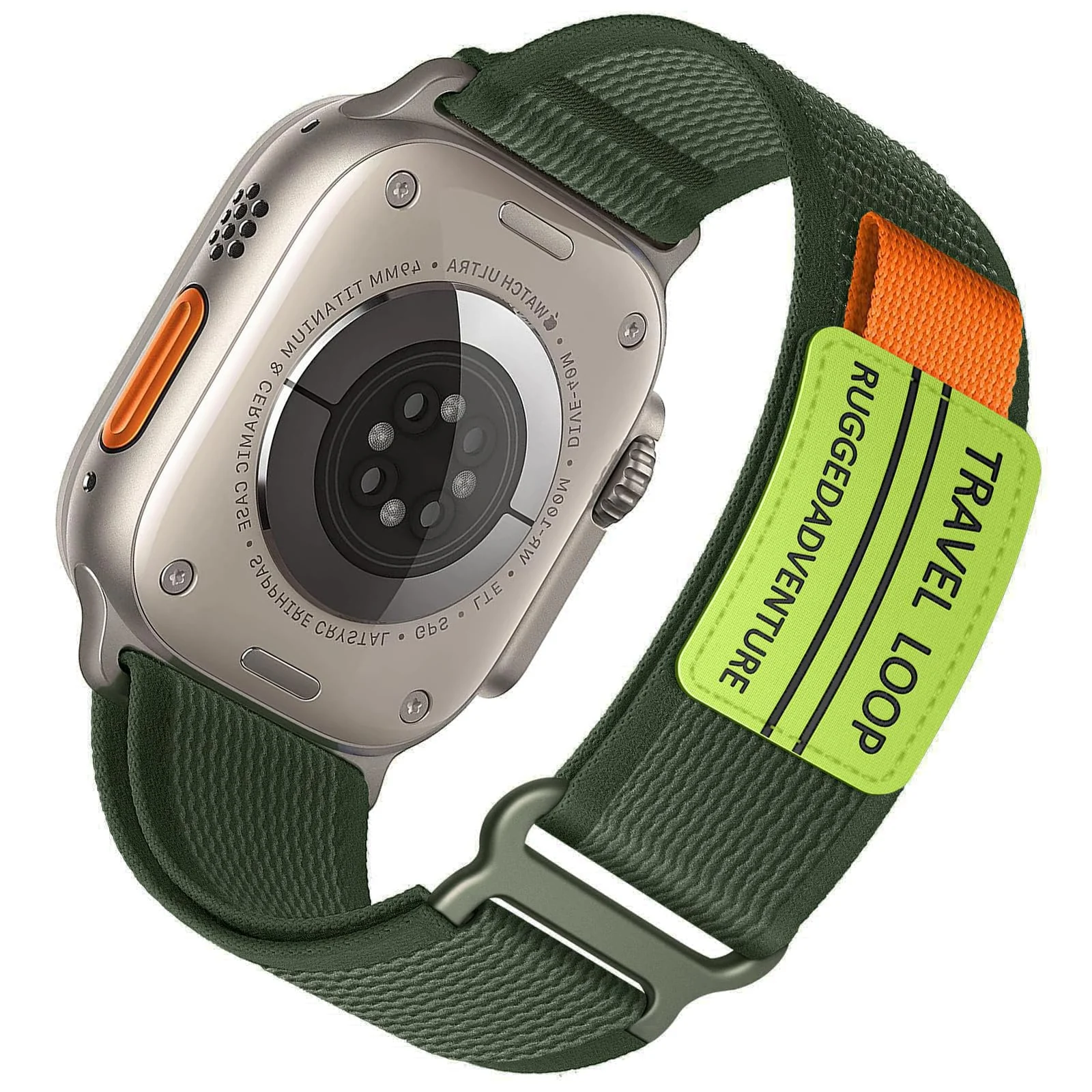 DL3 Mobilak Trail Loop Strap for Apple Watch Ultra Band 49mm 45mm 44mm 42mm iWatch Ultra Band Men Women, Rugged Sport Strap Soft Nylon Wristband for iWatch Ultra 2 Bands Series 9 8 7 6 5 4 3 2 1 SE - Dark Green