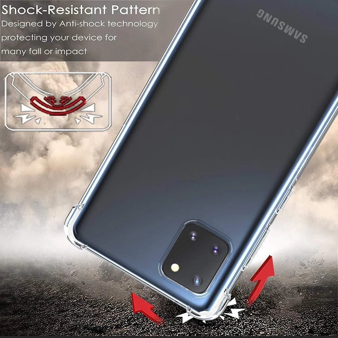 DL3 MOBILAK Clear Soft TPU Phone Case for Samsung Galaxy Note 10 Lite - Clear