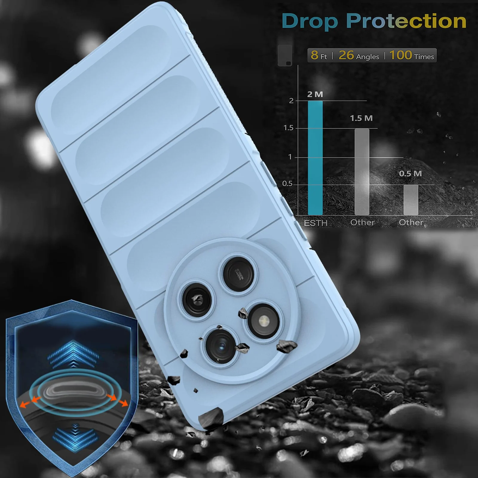 DL3 Mobilak Flexible Silicone and TPU Protective Case with Camera Protection for Honor X9C - Baby Blue