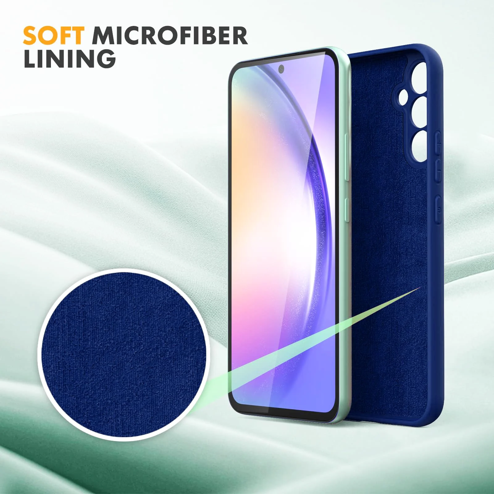 DL3 Mobilak Soft Silicone Gel Bumper Case for Samsung Galaxy A24 4G - Blue 2