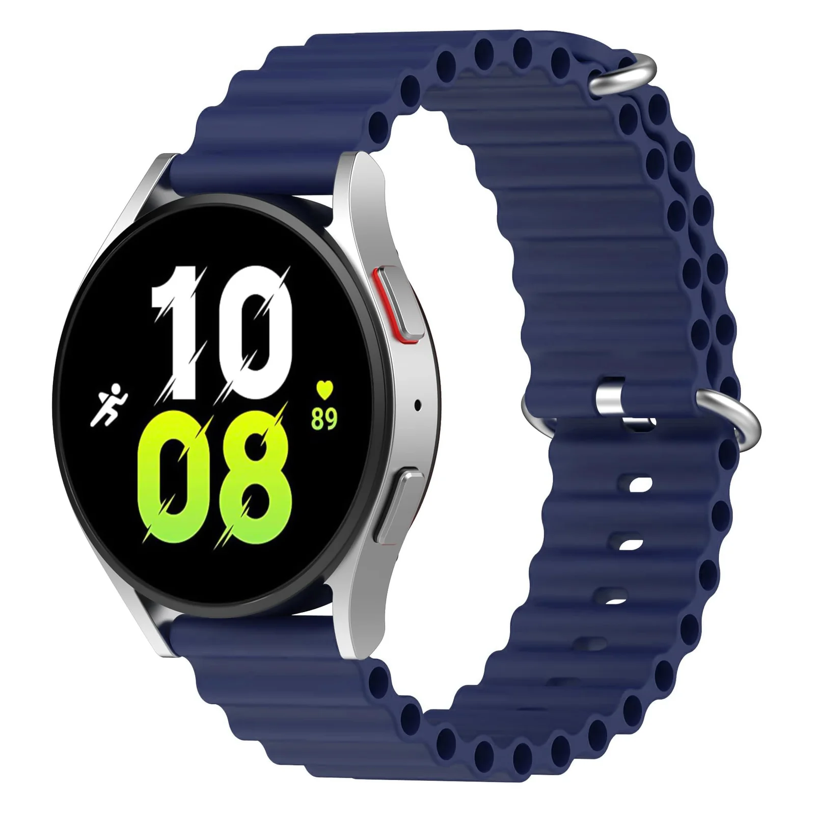 DL3 Mobilak 22mm Ocean Band for Samsung Galaxy Watch 3 45mm/Watch 46mm/Gear S3/For Huawei watch GT4 GT3 46MM/ Watch 3/4/GT2E/GT2 Pro/GT GT2 46MM/Amaz fit GTR 4/3/3Pro/2/2e, Adjustable Silicone Sport Loop Strap - Navy Blue