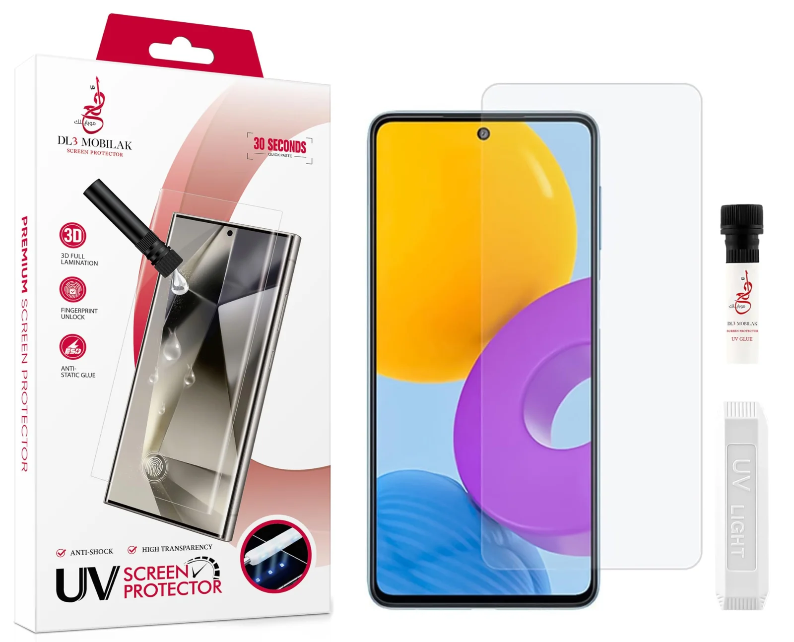 DL3 Mobilak Screen Protector OPPO Find X8 Pro 5G [Liquid UV Tempered Glass] Full Screen adhesive [Sensitive Touch][Fingerprint Sensor Compatible] HD - Clear