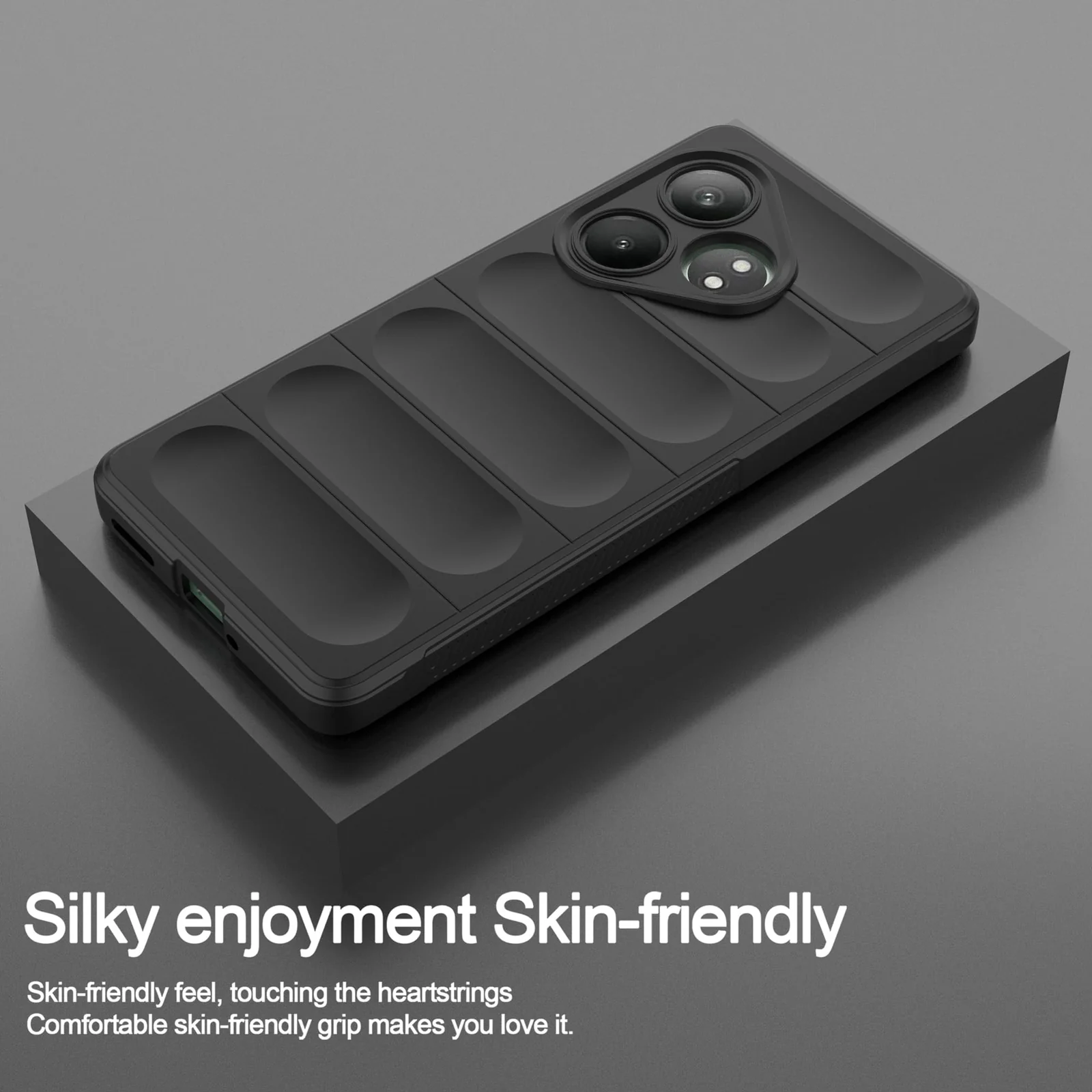 DL3 Mobilak Flexible Silicone and TPU Protective Case with Camera Protection for realme GT6 / GT Neo6 / GT Neo 6 SE / GT 6T - Black