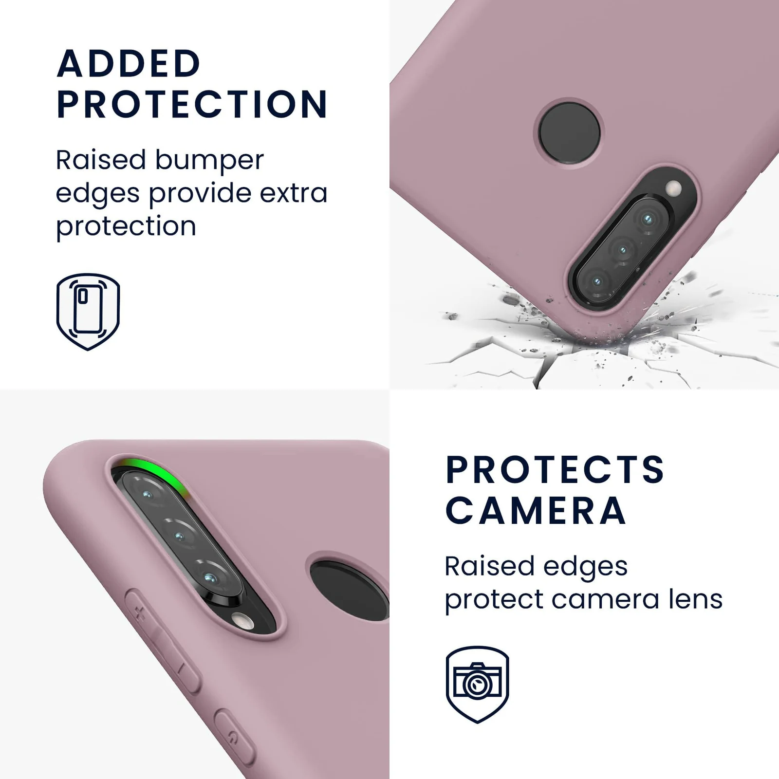 DL3 Mobilak Soft Silicone Protective Case for Huawei Y9S / Honor 9X Pro / P Smart Pro 2019 with Microfiber Lining and Shockproof Design - Cashmere