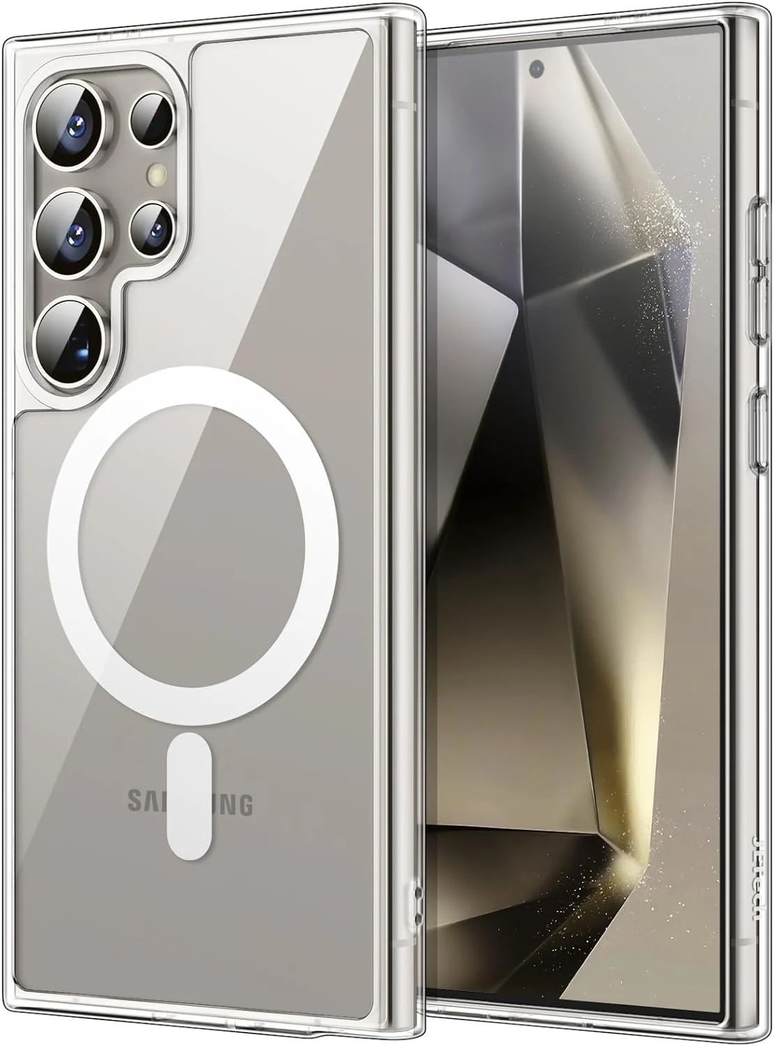 Samsung Galaxy S24 Ultra — DL3 MOBILAK for Samsung Galaxy S24 Ultra Case Clear [Compatible with MagSafe] Slim Magnetic Clear Bumper Case
