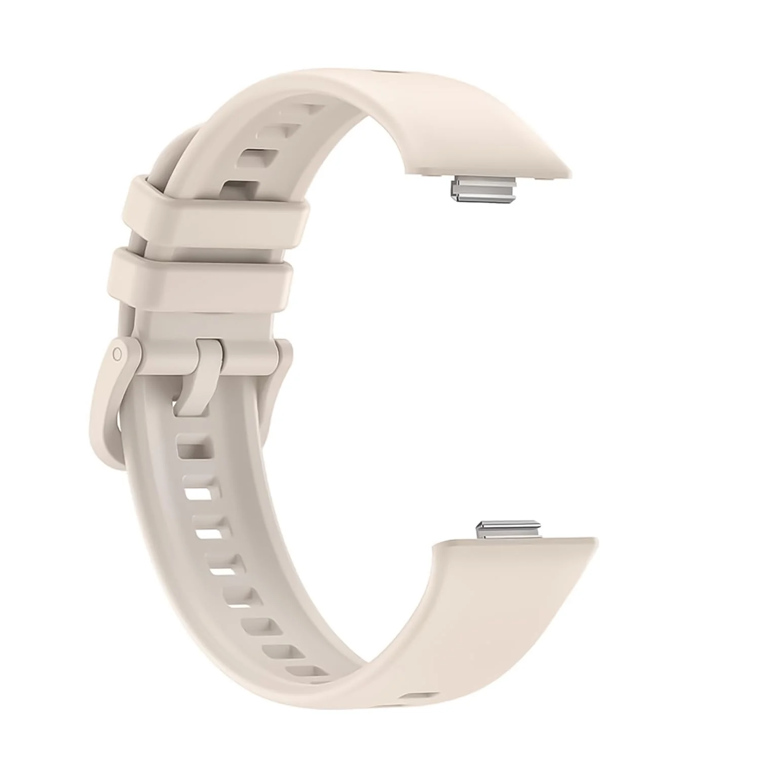 DL3 Mobilak Silicone Bracelet for Huawei Watch Fit 3/Watch Fit 4 Pro/Fit 4 Strap, Soft Silicone Sport Replacement Strap for Women/Men, Adjustable Waterproof Sports Band - Beige