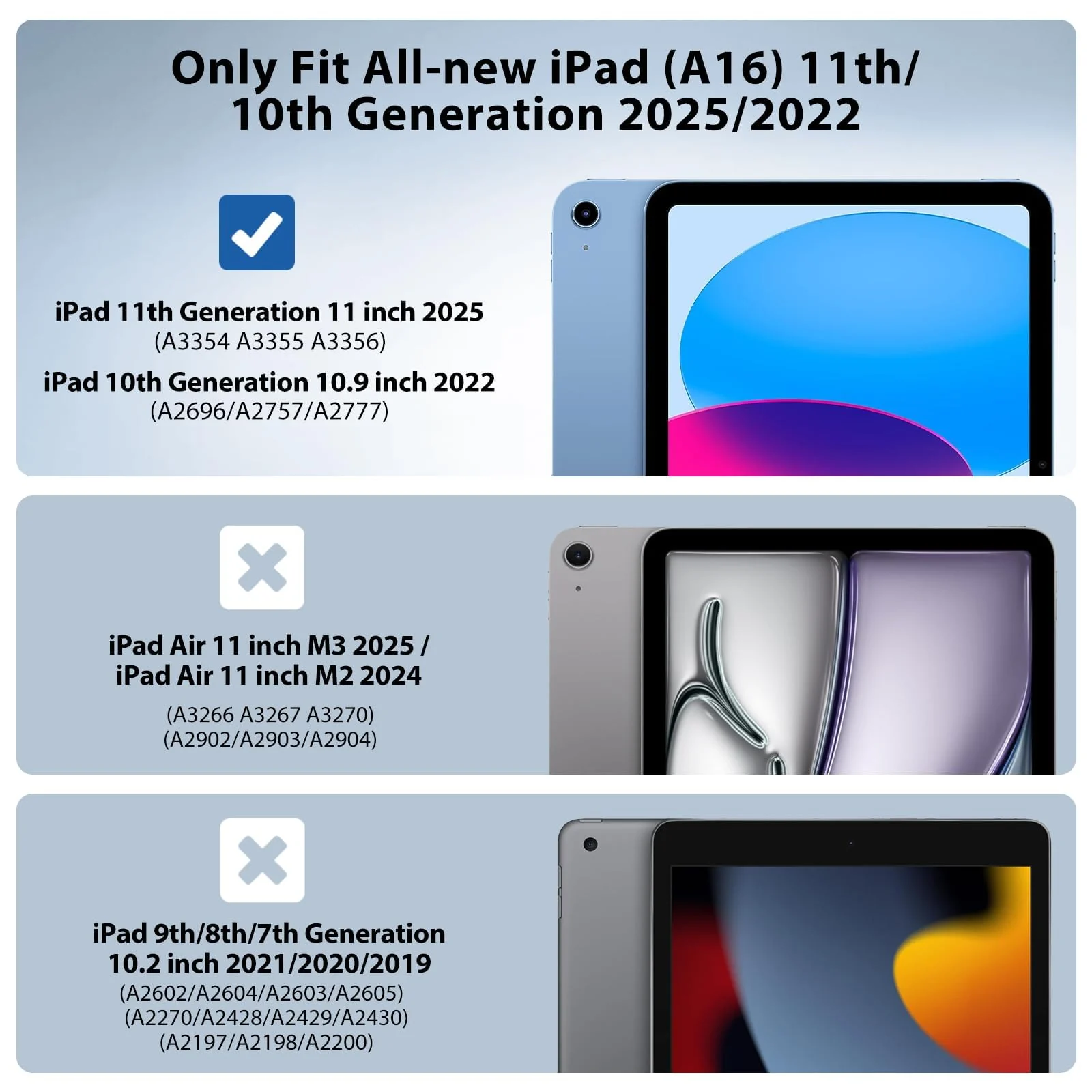 DL3 Mobilak Case Compatible with iPad (A16) 11th Generation 11 Inch (2025), iPad 10th Generation 10.9 Inch (2022), Clear Shockproof Back Cover Built-in Pencil Holder, Auto Sleep/Wake - Lavnder Purple