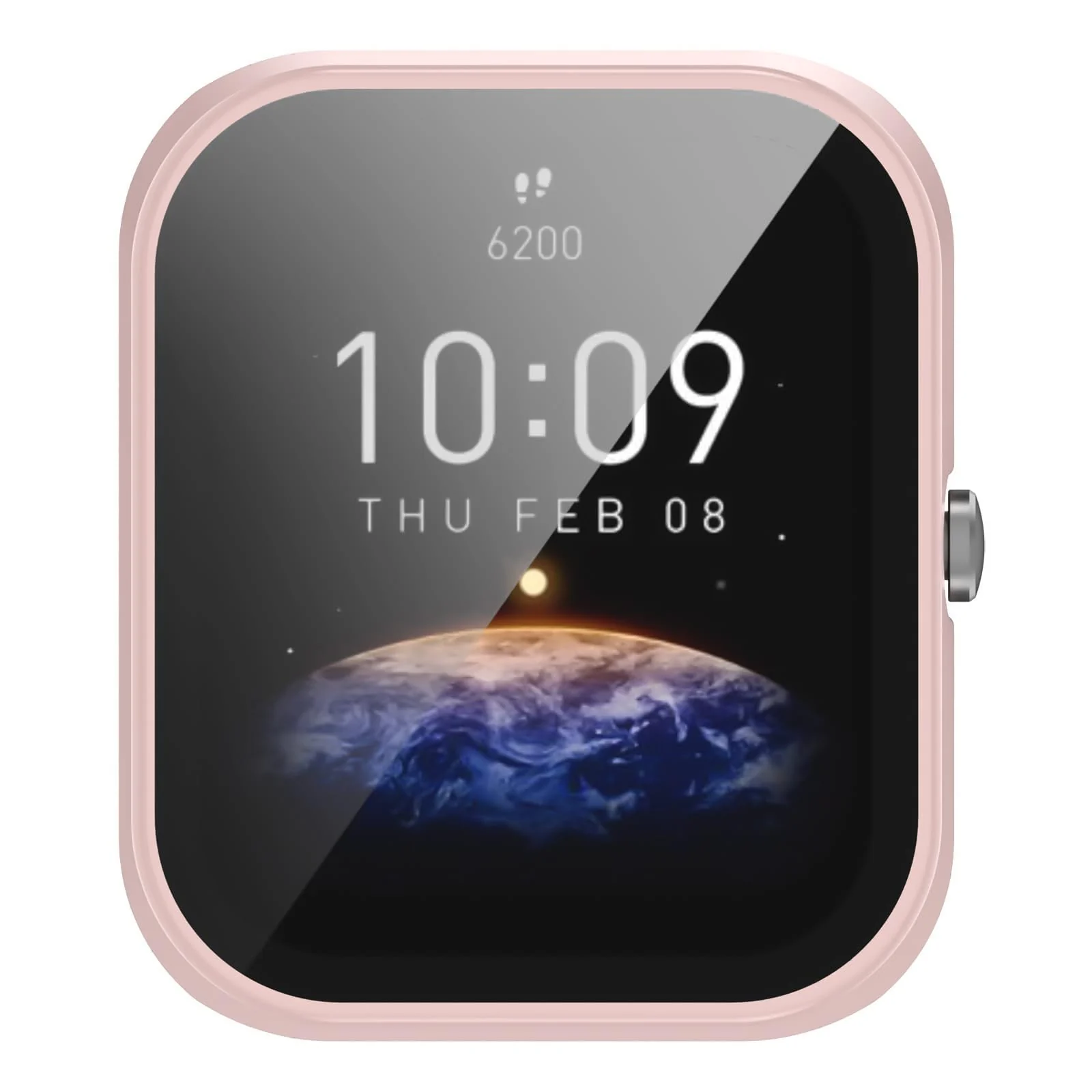 DL3 MOBILAK Full-Coverage Watch Case with Tempered Glass for Amazfit Bip 3 / Bip 3 Pro, Pink