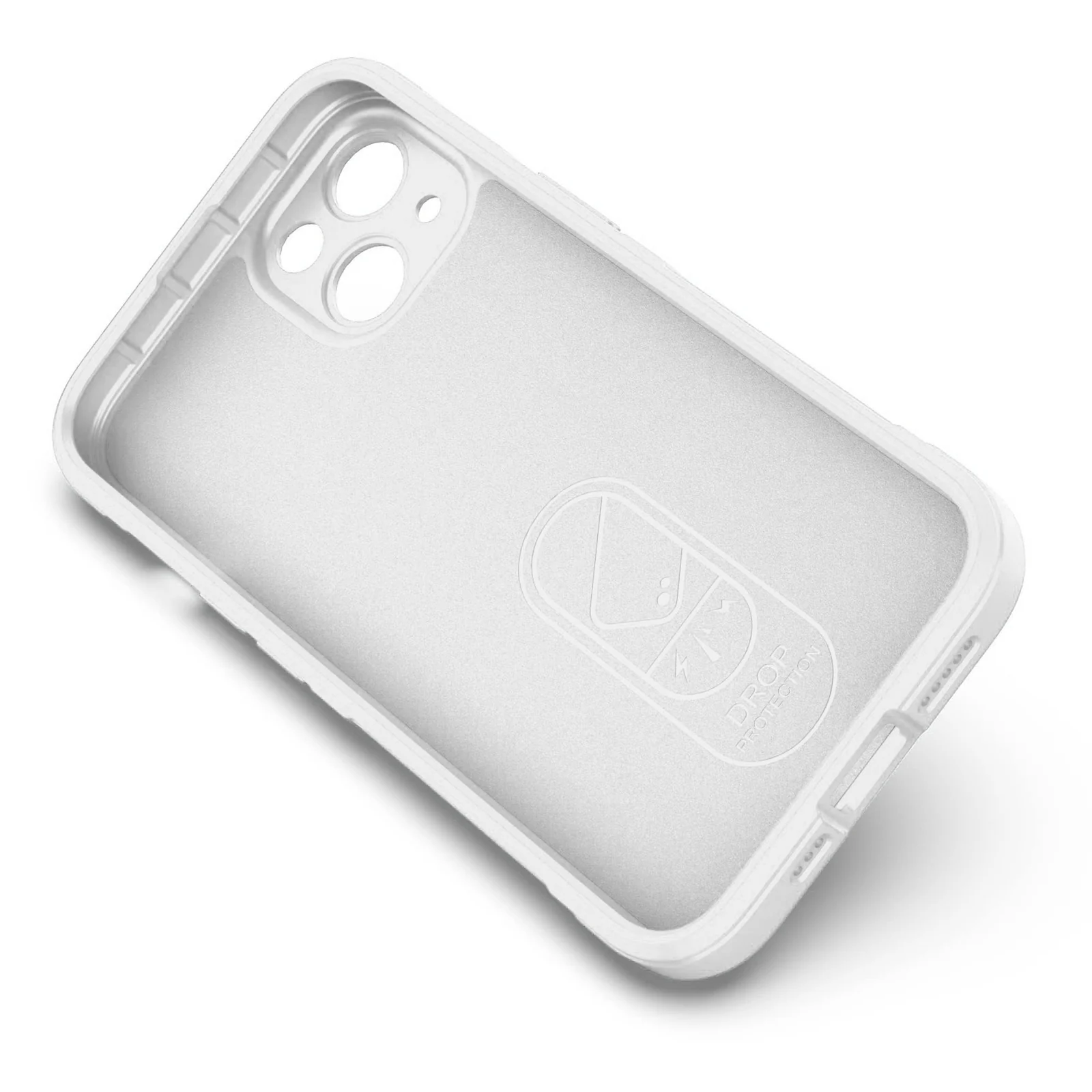 DL3 Mobilak Soft Silicone Protective Case for Apple iPhone 15 with Camera Protection and Shockproof Design - White