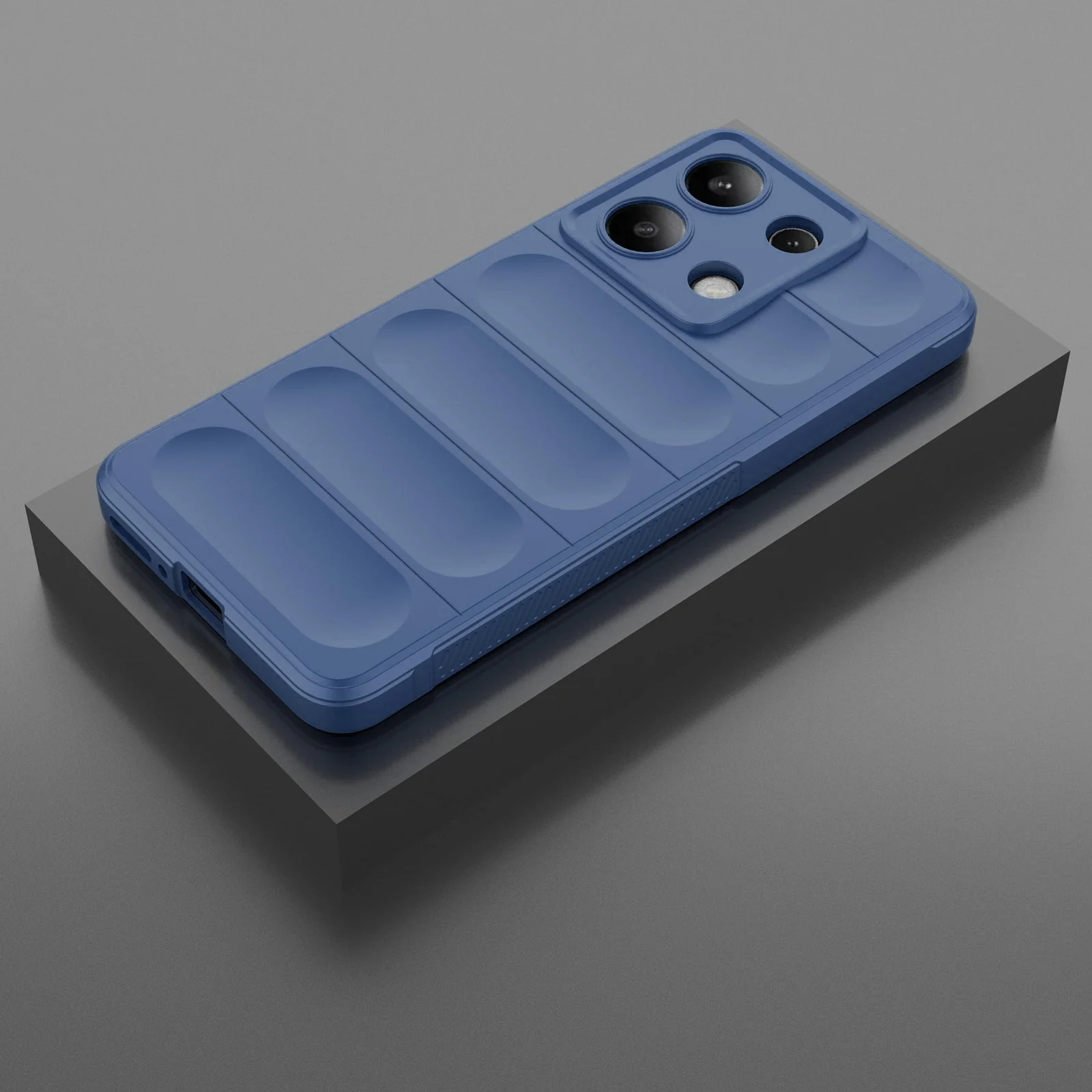DL3 Mobilak Silicone Case for Xiaomi Redmi Note 13 4G Heavy Duty Protective [Slim Fit] Shockproof Soft Flexible Protective Design Shock-Absorption TPU Cover With Camera Protection - Navy