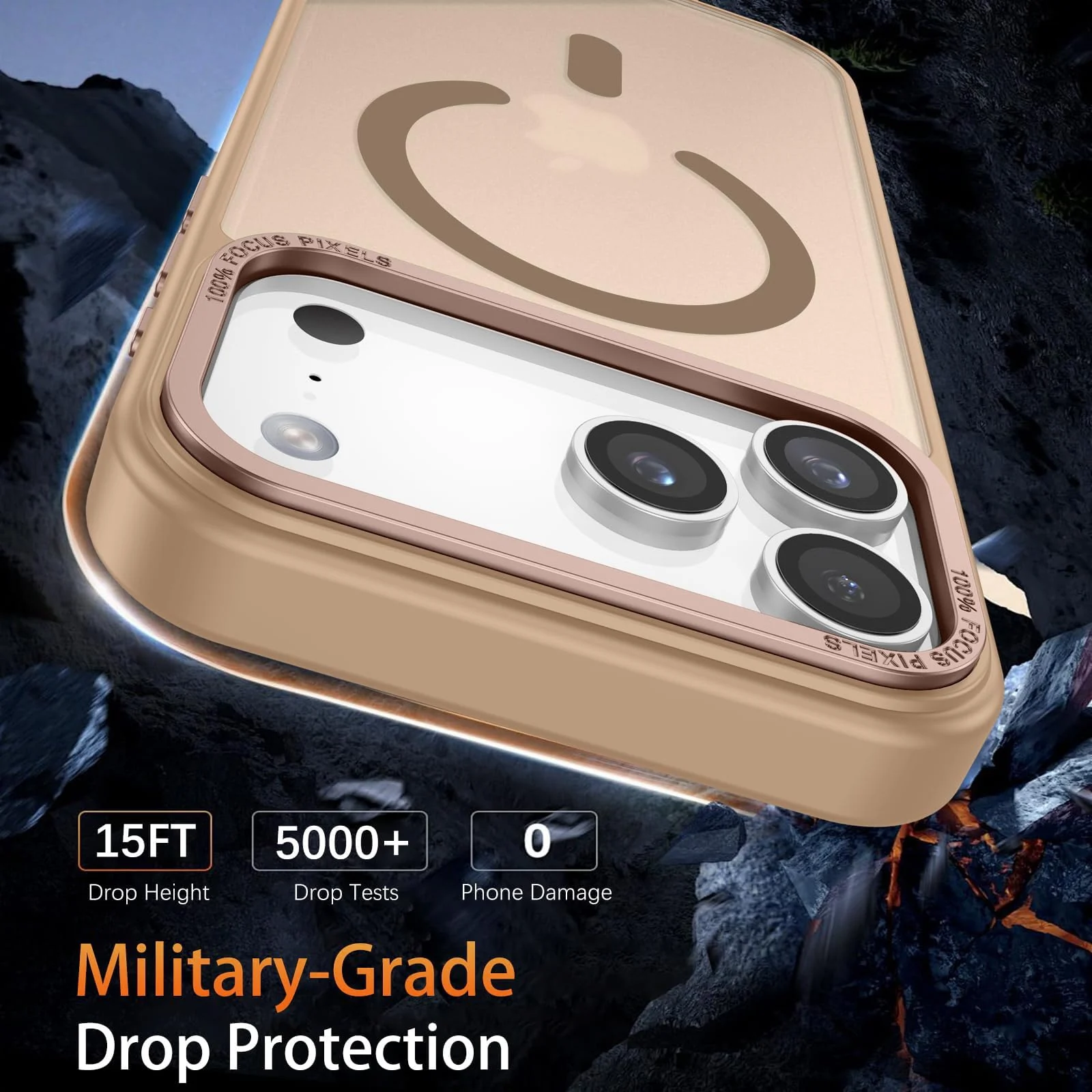 DL3 MOBILAK Protective Phone Case for Apple iPhone 18 Pro and 17 Pro - Desert