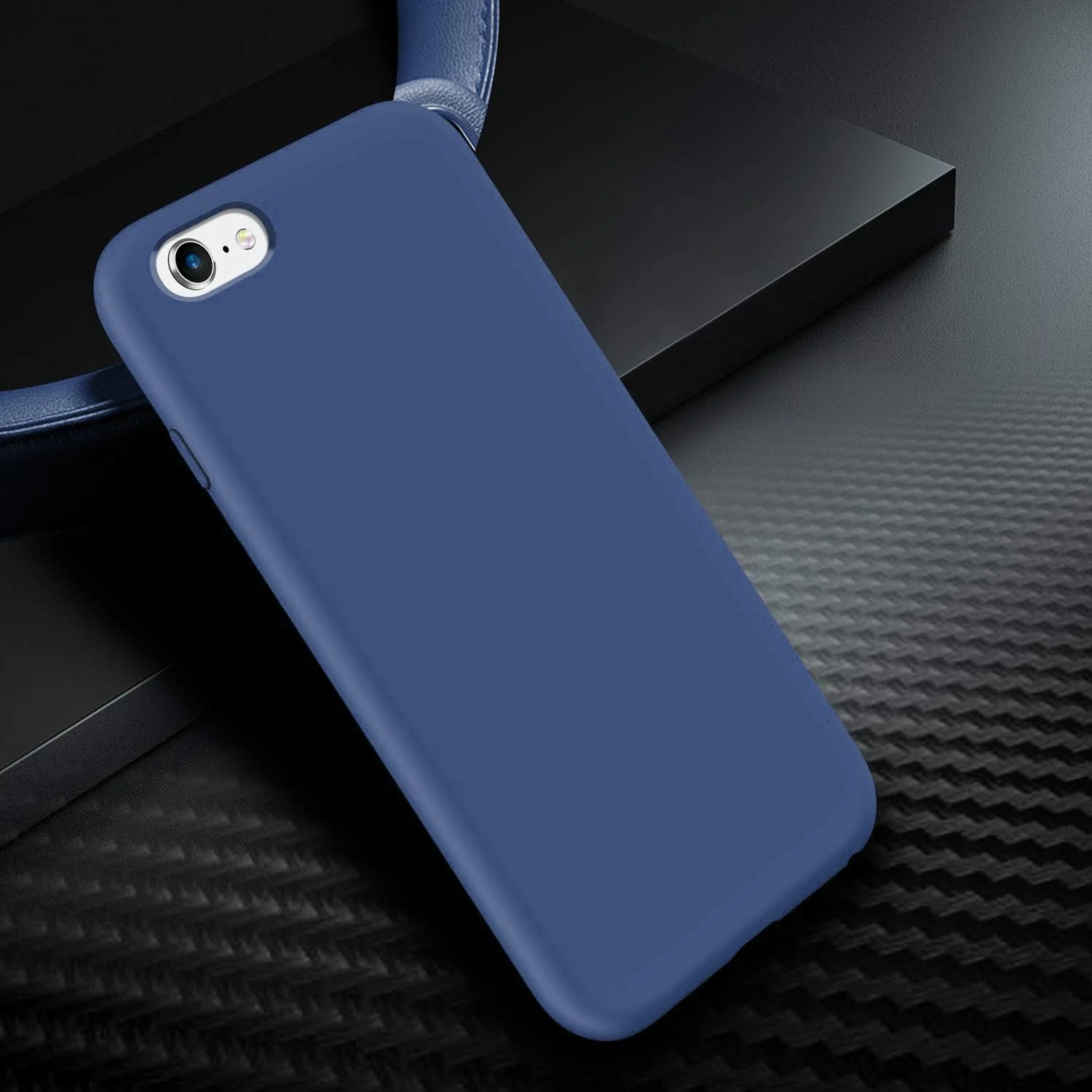 DL3 Mobilak Liquid Silicone Protective Case for iPhone 6 Plus / 6S Plus with Camera Protection and Microfiber Lining - Royal Blue