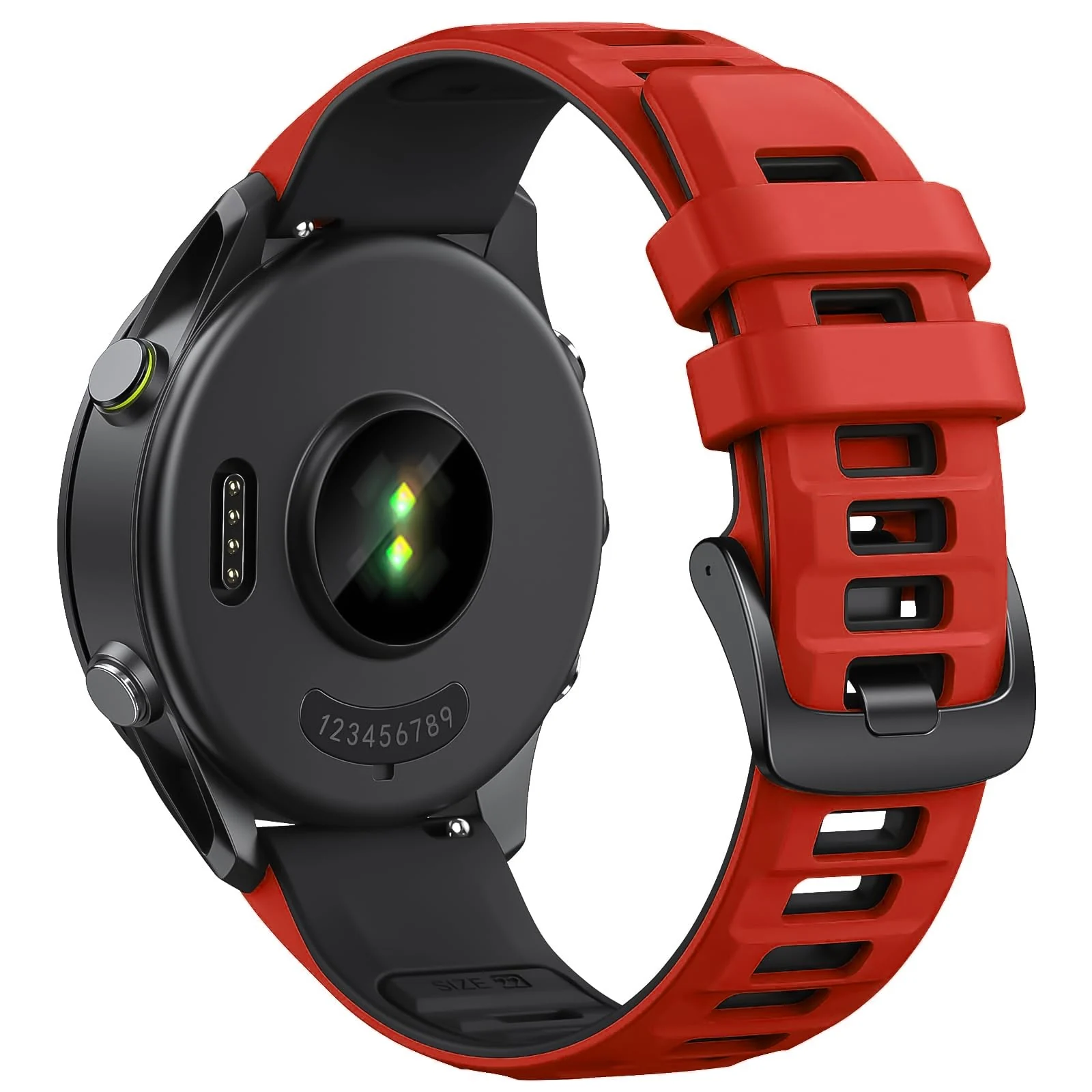 DL3 Mobilak Silicone Sport Band 22MM Strap For Xiaomi Redmi Watch 5 Active/5 Lite/Samsung Galaxy Watch 46mm/Watch 3 45mm/Gear S3/Huawei watch GT5 GT4 GT3 GT2 GT 46MM/GT2E/GT3 Pro/GT 5 Pro/Amazfit GTR4 - Red/black