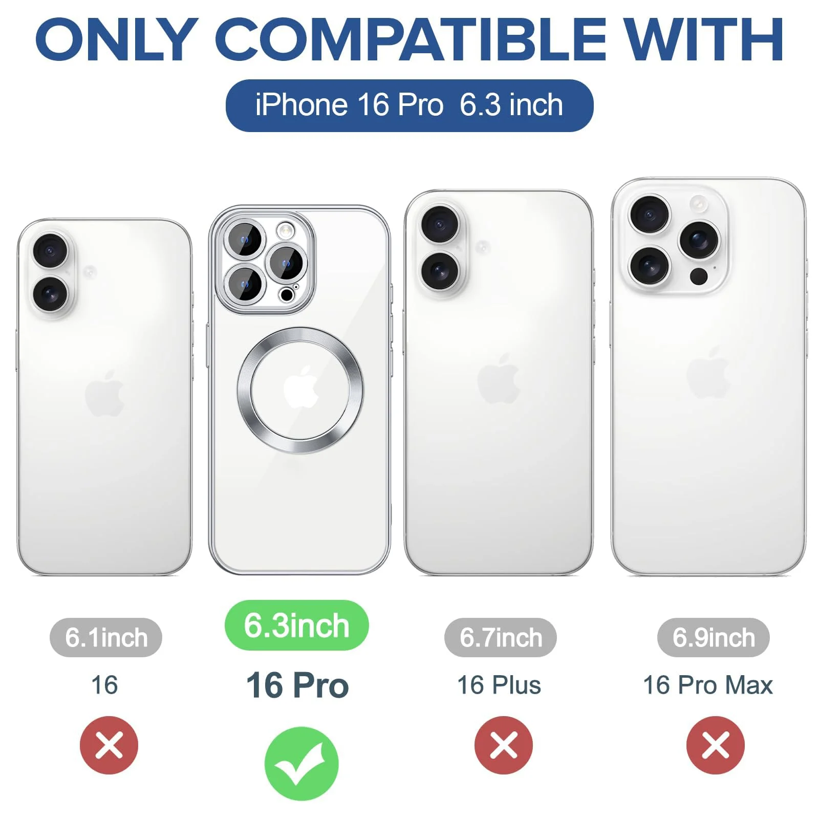 DL3 Mobilak Plated-Edge TPU Protective Case with Camera Protection for iPhone 16 Pro - Silver