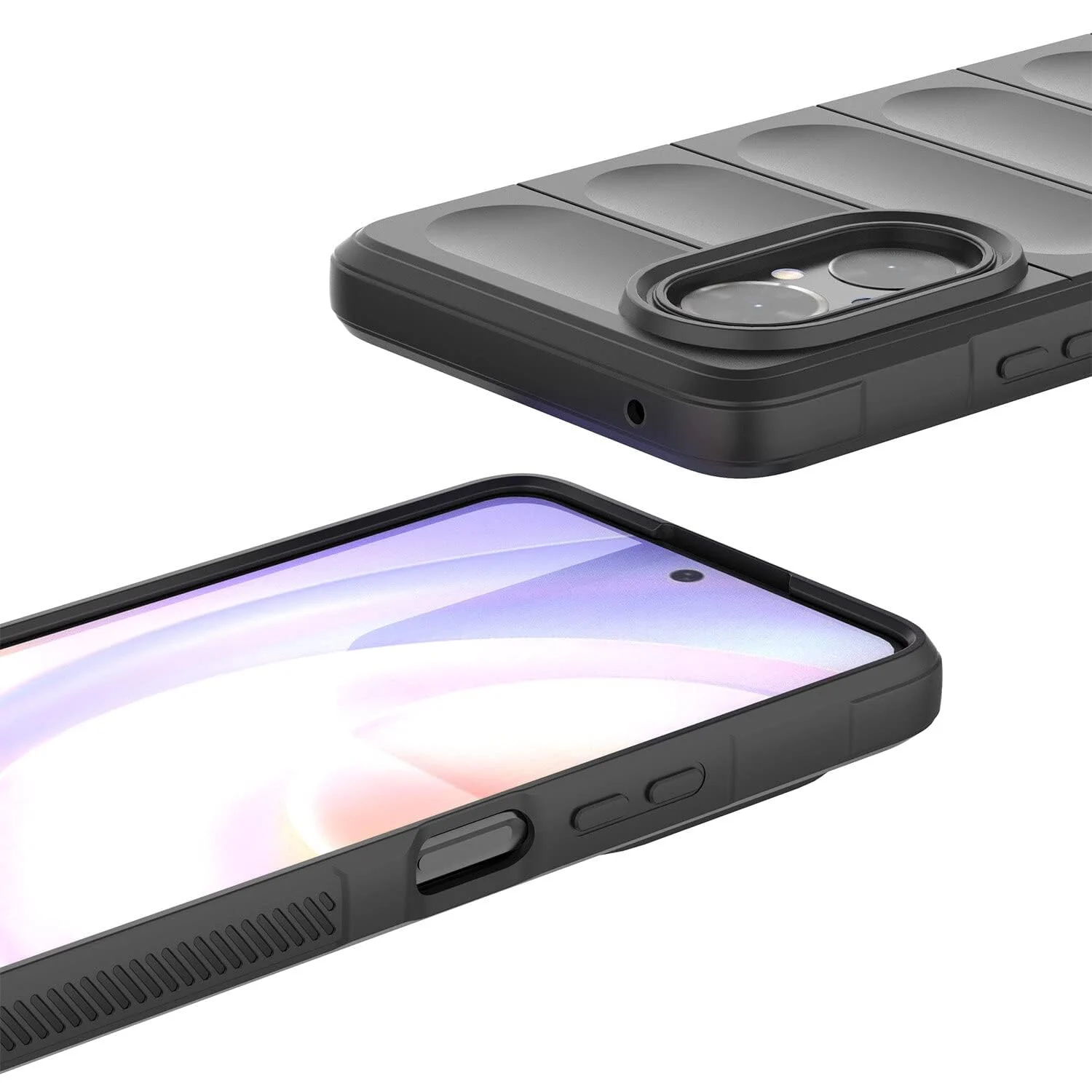 DL3 Mobilak Flexible Silicone and TPU Protective Case with Camera Protection for Huawei Nova 9 SE / Honor 50 SE - Black