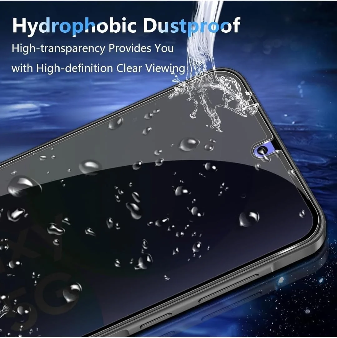 DL3 Mobilak OPPO A6 Pro 5G /4G Privacy Screen Protector, Does not support fingerprint, Anti-Spy 9H Hardness Tempered Glass Film [Case Friendly] [Bubble Free] - Black