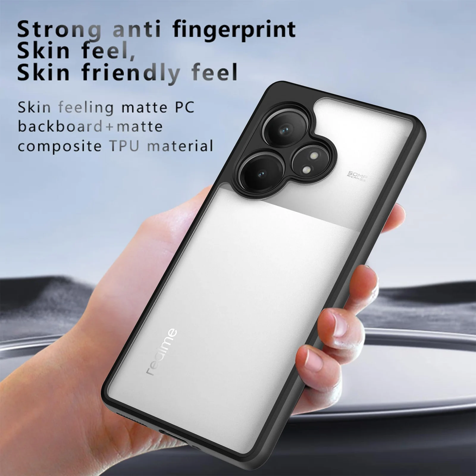 DL3 Mobilak Compatible with Samsung Galaxy A52 / A52s Case Transparent, Military-Grade Shockproof Anti-Yellowing, Slim Protective Phone Case Full Bumper Cover With Camera Lens Protective - Black