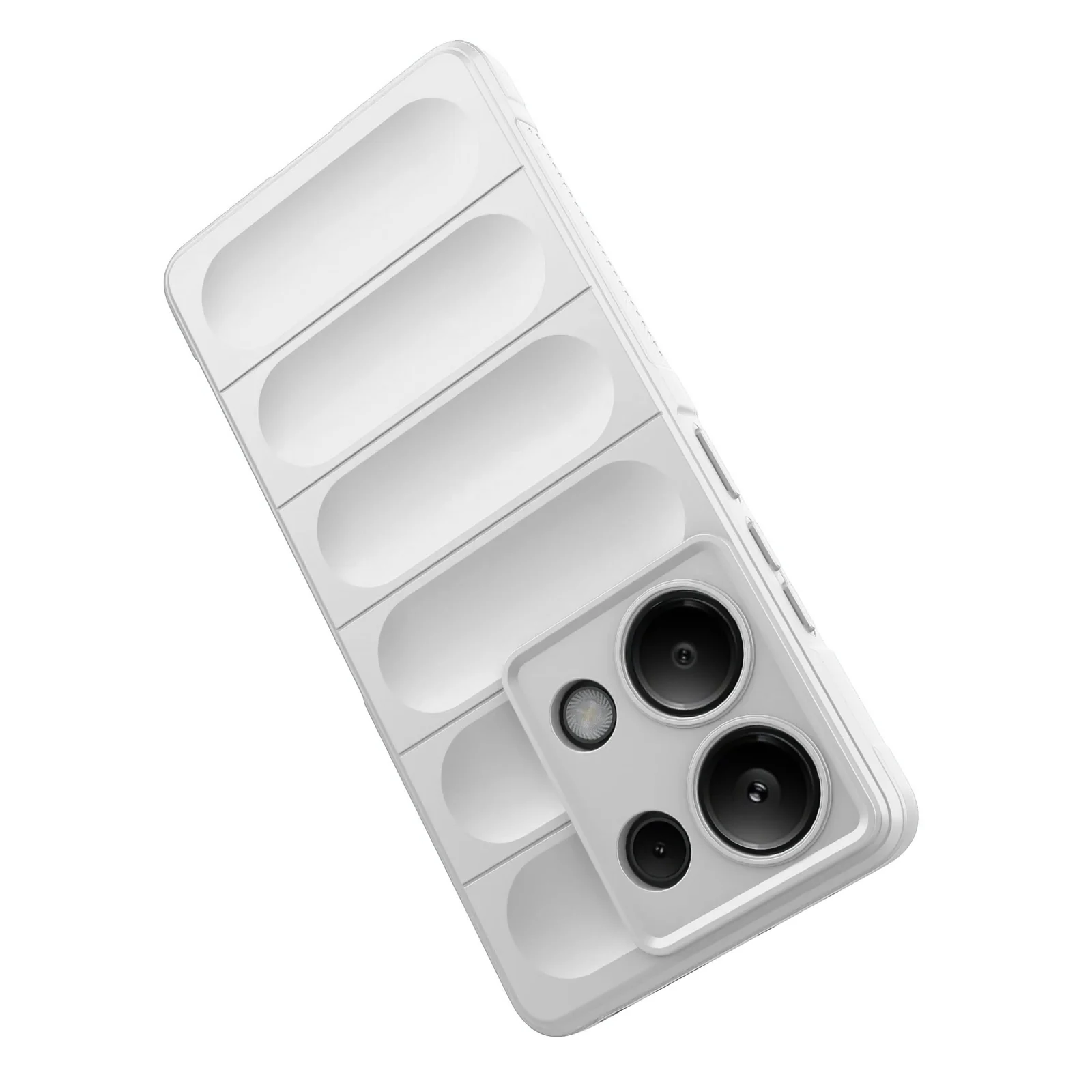 DL3 Mobilak Soft Silicone Protective Case for Xiaomi Redmi Note 13 Pro 4G / Poco M6 Pro 4G with Camera Protection and Shockproof Design - White