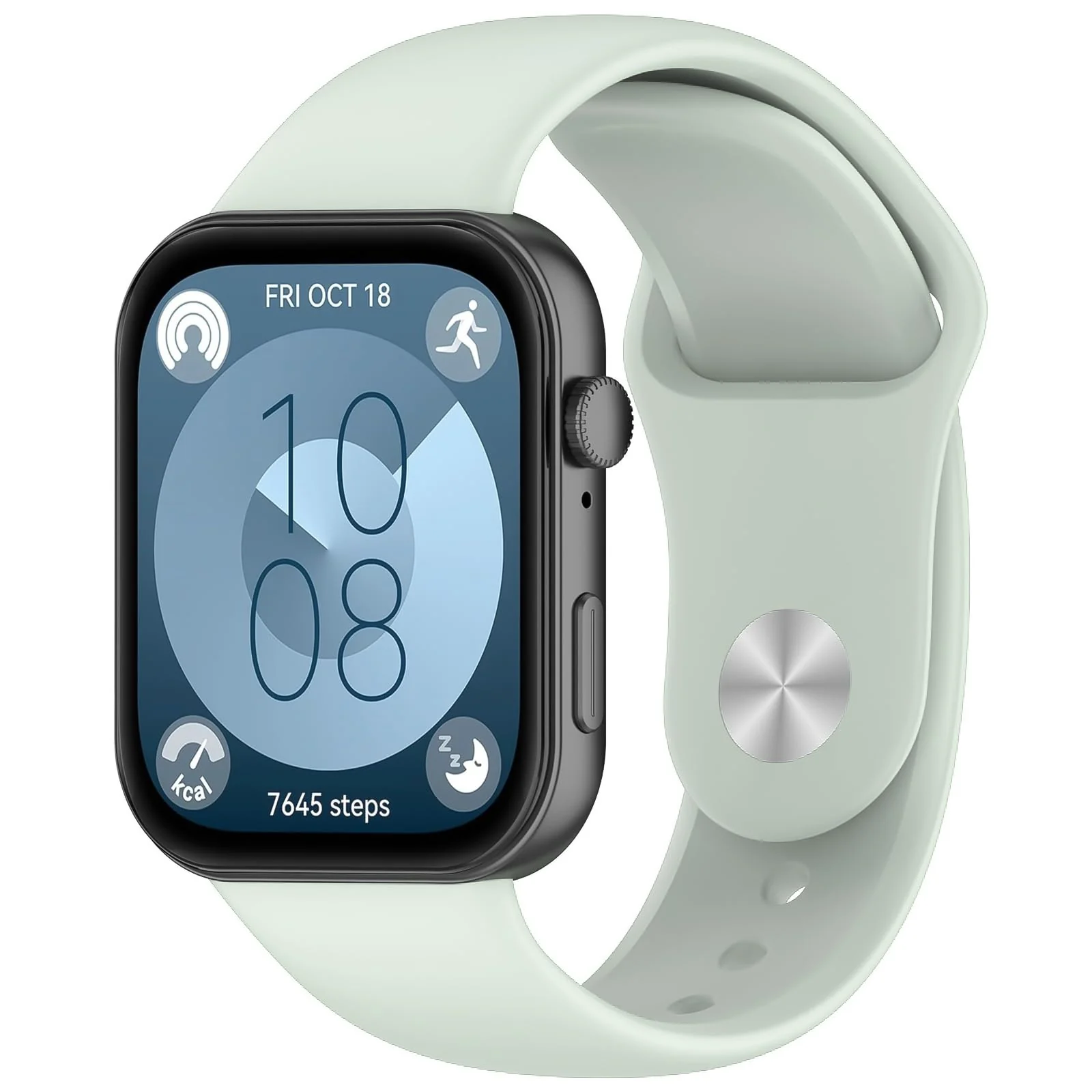 DL3 Mobilak Silicone Strap Compatible with Huawei Watch Fit 3 Strap for Men Women Breathable Soft Replacement Strap Adjustable Waterproof Sports Straps - Mint Green