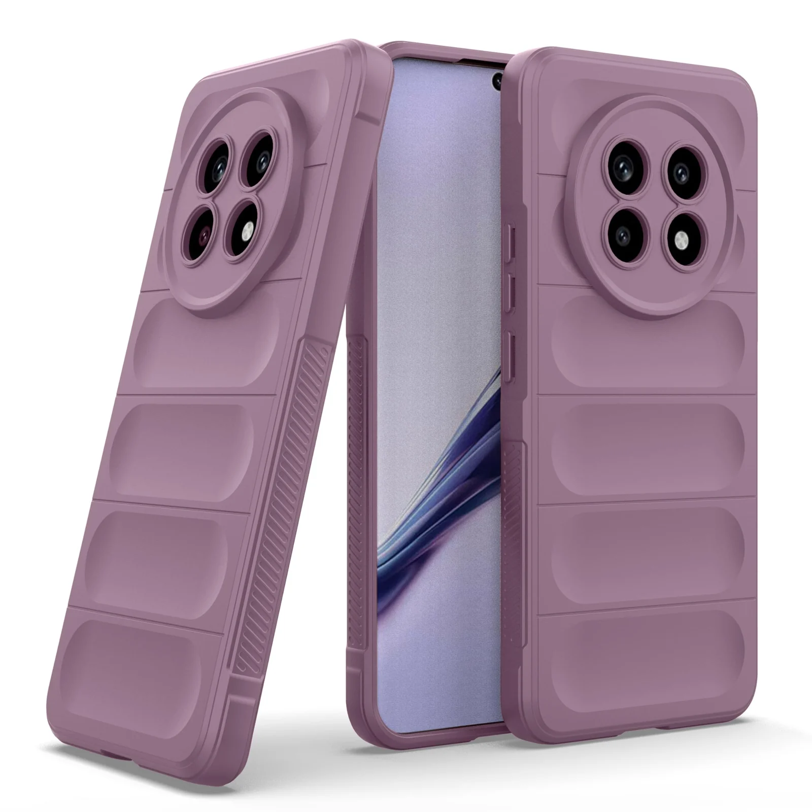 DL3 Mobilak Flexible Silicone and TPU Protective Case with Camera Protection for realme 13 Pro / realme 13 Pro Plus 5G - Purple