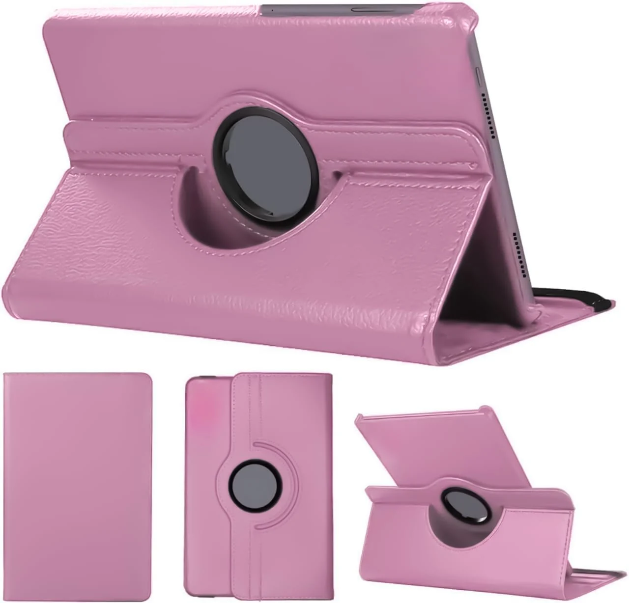 Dl3 Mobilak Protective Cover for Xiaomi Redmi Pad SE 8.7'' inch 2024, 360° Rotatable Smart Stand, Leather Folio Flip Cover with Multi-Angle Viewing, Auto Wake Sleep (Red)