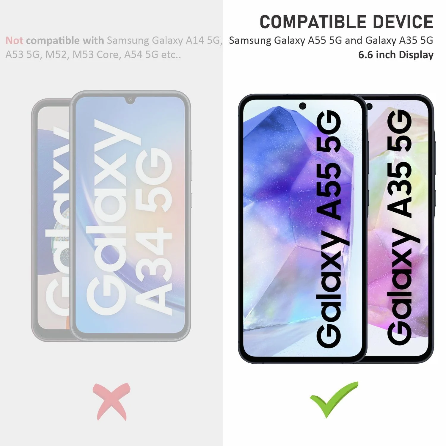 DL3 Mobilak 5D Full Glass Screen Protector For Samsung Galaxy A35 5G / Samsung Galaxy A55 5G Black Frame - Clear