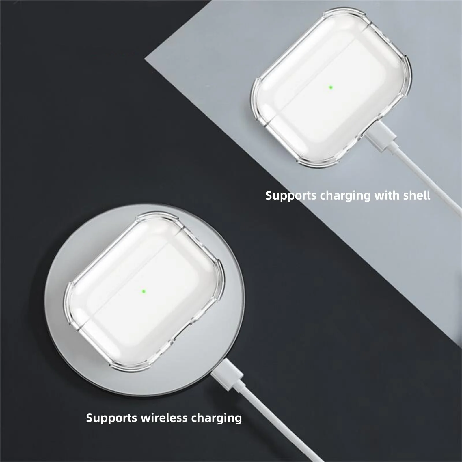 DL3 Mobilak AirPods Pro 3 (2025) Case, Clear TPU Material, Case Cover for Apple AirPod Pro 3nd Generation, Full-Body Protection, Lightweight, Anti-Scratch, Shockproof, Dustproof, Anti-Lost - Gray