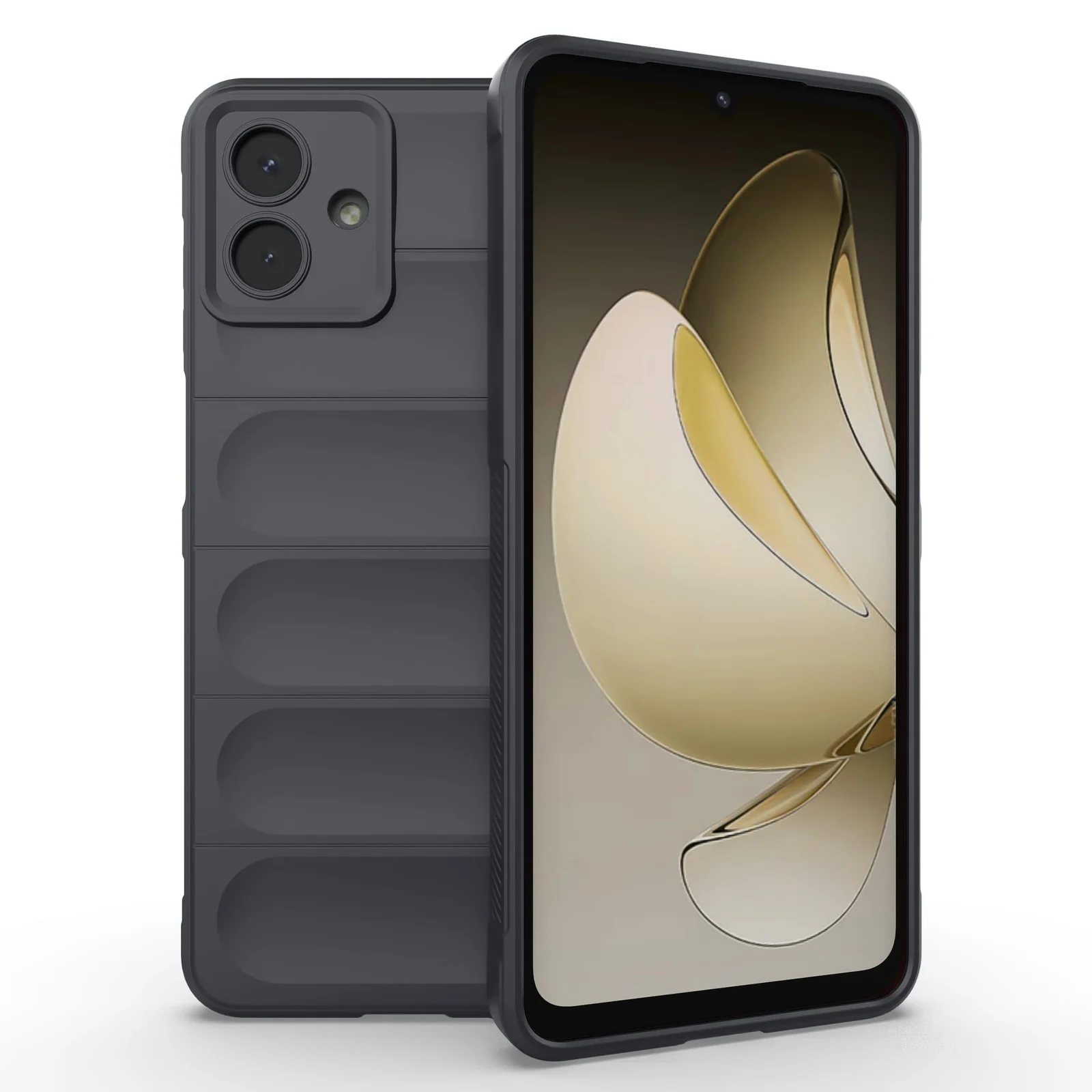 DL3 Mobilak Soft Silicone Protective Case for Samsung Galaxy A07 with Camera Protection and Shockproof Design - Dark Gray