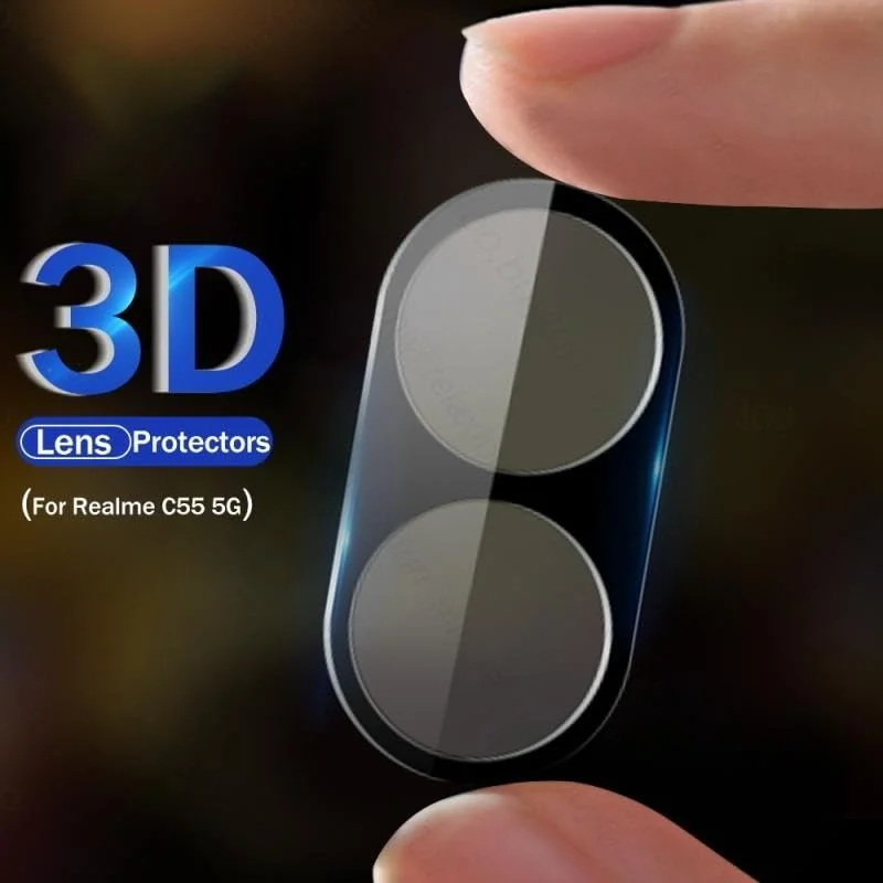 DL3 Mobilak realme C55 Camera Protector Tempered Glass Screen Protector HD [Full Coverage][Anti-Scratch] Drop Protection Ultra Clear/Thin Lens Protector Case - Black