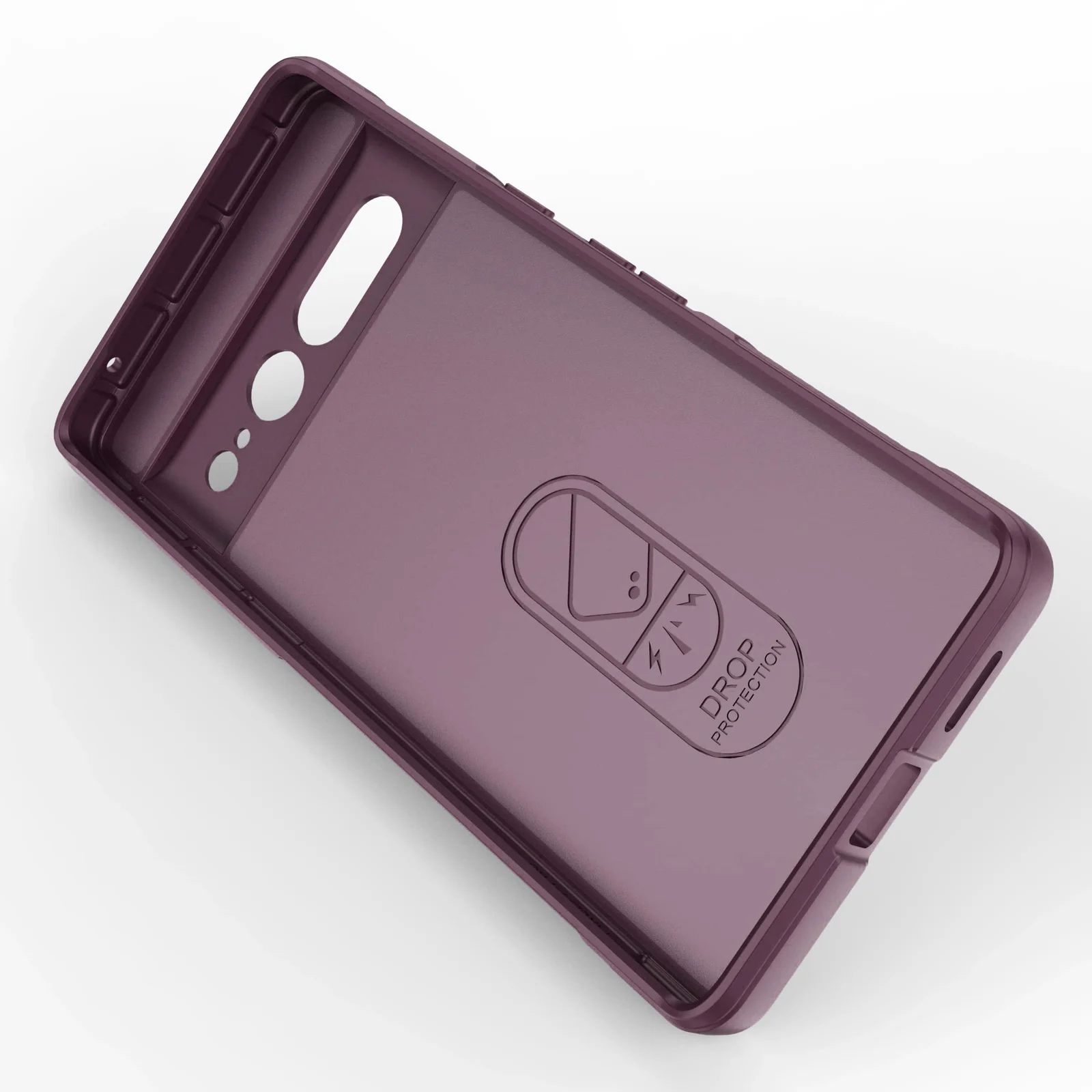 DL3 Mobilak Soft Silicone Protective Case for Google Pixel 7 Pro with Camera Protection and Shockproof Design - Wine Red