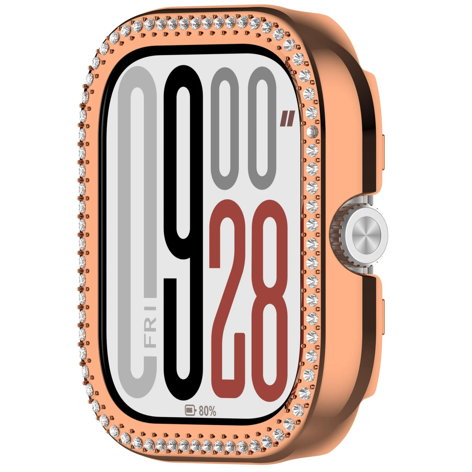 DL3 MOBILAK Bling Hard PC Watch Bumper Case for Xiaomi Redmi Watch 4 and Redmi Watch 5 - Rose Gold