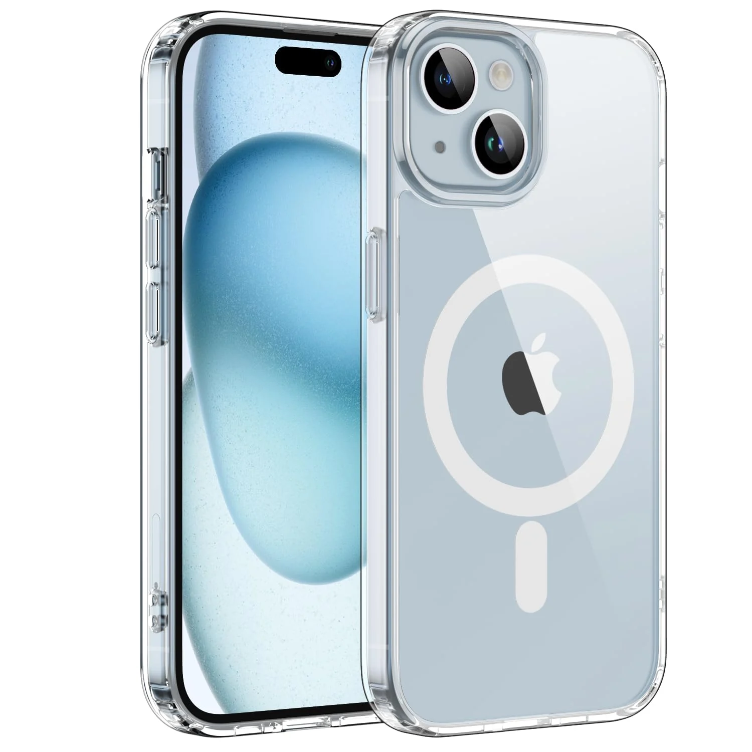 DL3 MOBILAK for iPhone 15 Case Clear [Compatible with MagSafe] Slim Magnetic Clear Bumper Case for Enhanced Protection and Style