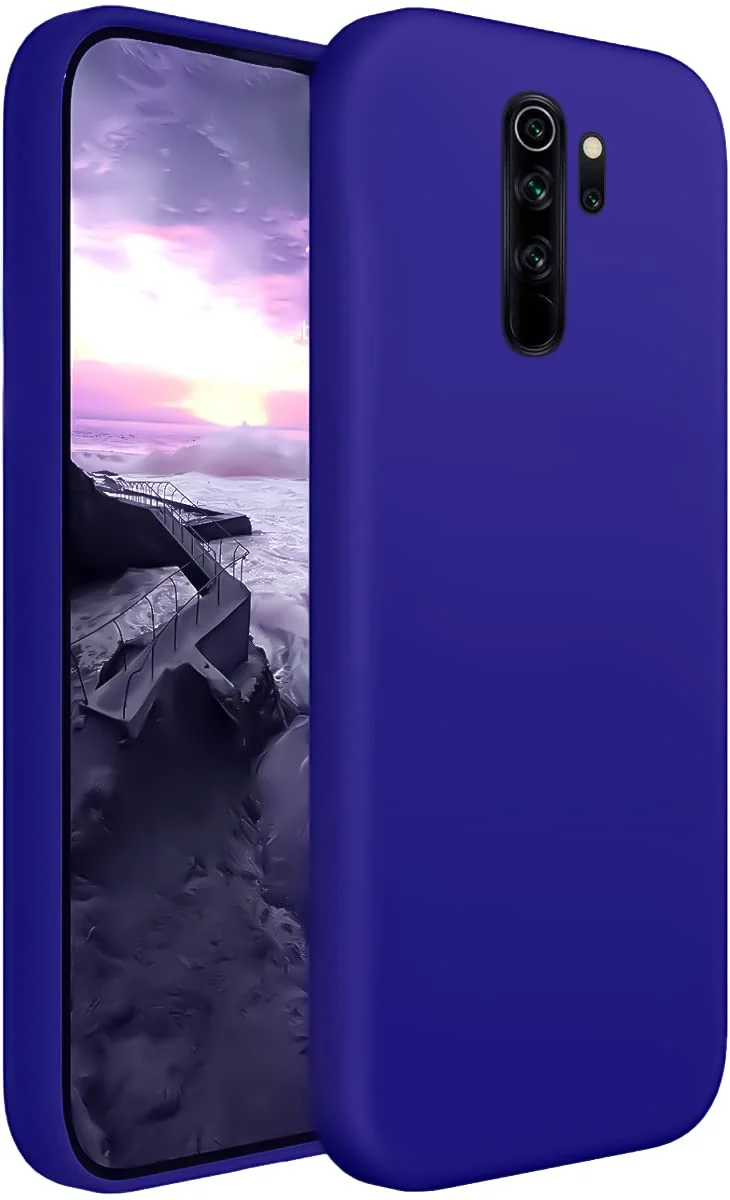 DL3 Mobilak Soft Silicone Protective Case for Xiaomi Redmi Note 8 Pro with Microfiber Lining and Shockproof Design - Pepsi