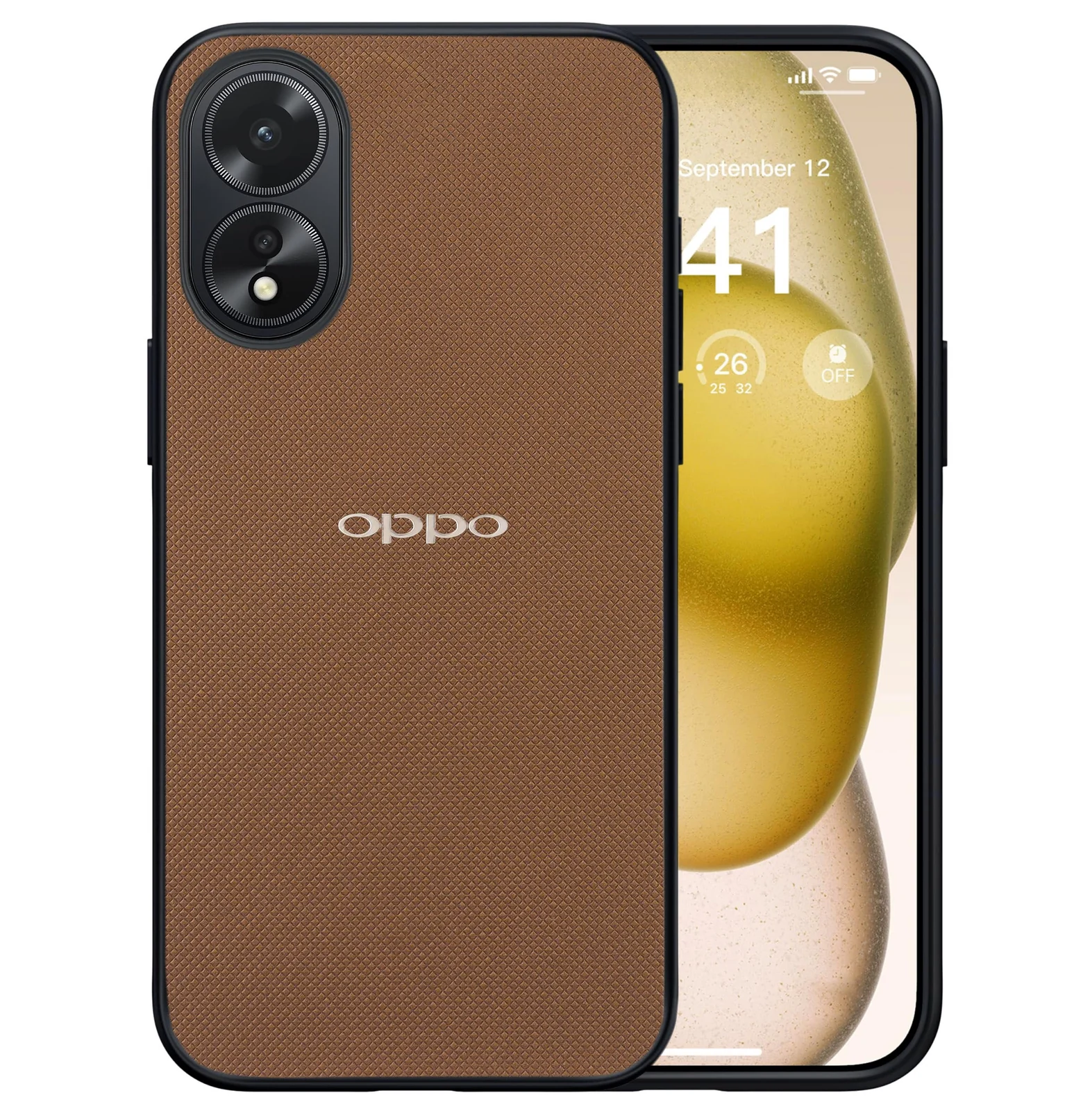 Dl3 Mobilak Compatible with OPPO A78 4G Case Dual Layer Heavy Duty Cell Phone Protective Cover Shockproof Rugged with Non-Slip Textured - Black