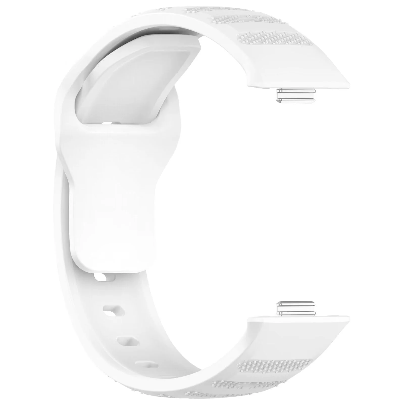 DL3 Mobilak Compatible with Huawei Watch Fit 3 / Fit 4 / Fit 4 Pro Breathable Silicone Sport Wristband, Soft Textured Design, Sweat-Resistant Quick Release Adjustable Watch Strap - White