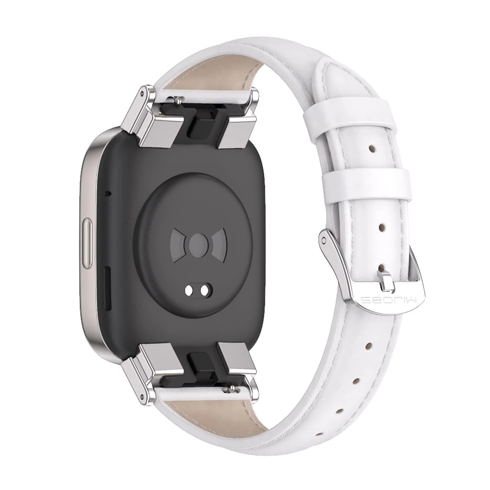 DL3 Mobilak Vintage Leather Strap For Xiaomi Redmi Watch 2 Lite/Poco Watch/Redmi Watch 2 / Horloge 2, Metal Buckle Breathable Replacement Strap, Men Women Replacement Soft Watch Straps - White