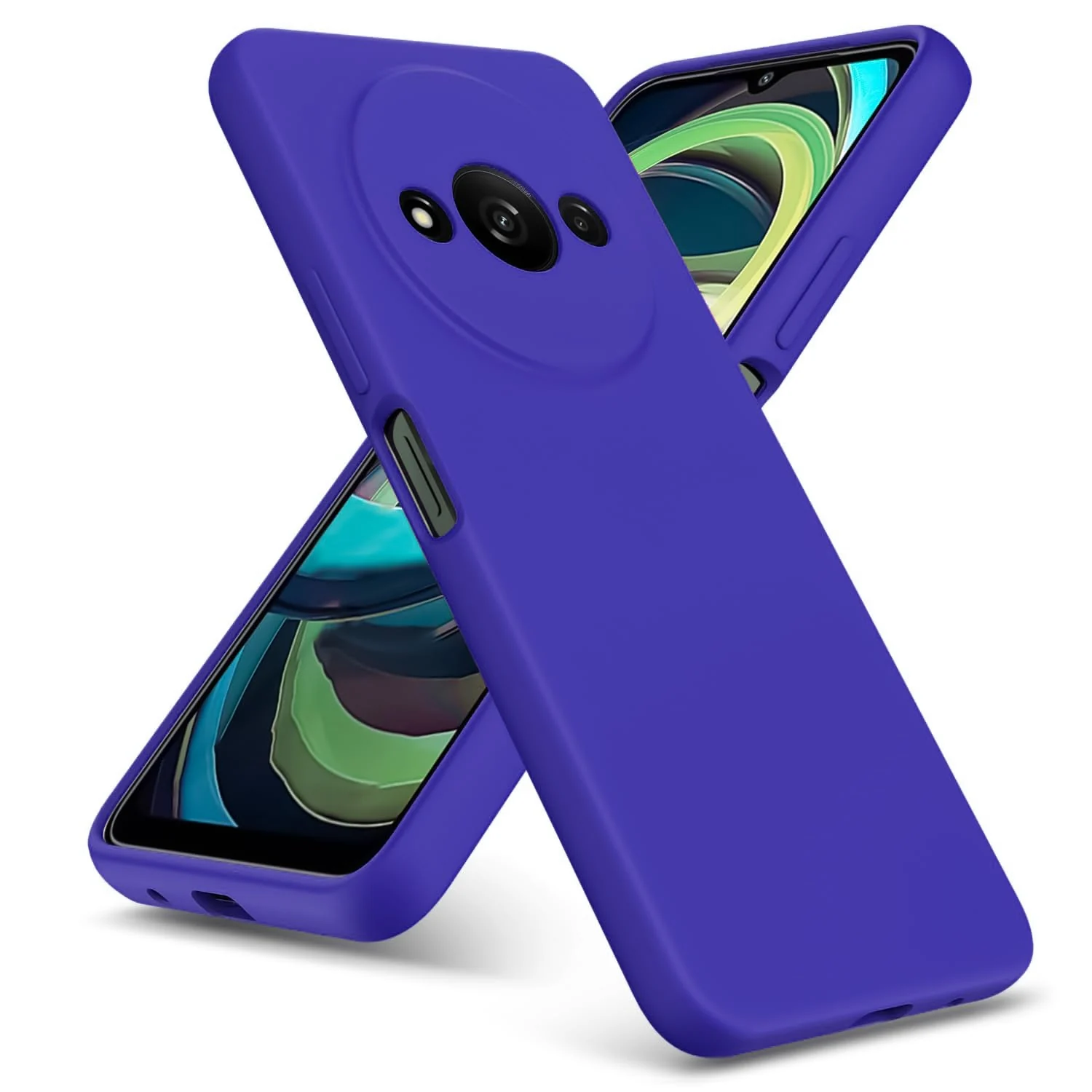 DL3 Mobilak Liquid Silicone Case for Xiaomi Redmi A3, Shock-absorbing protection, Scratch-resistant surface, Soft microfiber lining - Pepsi