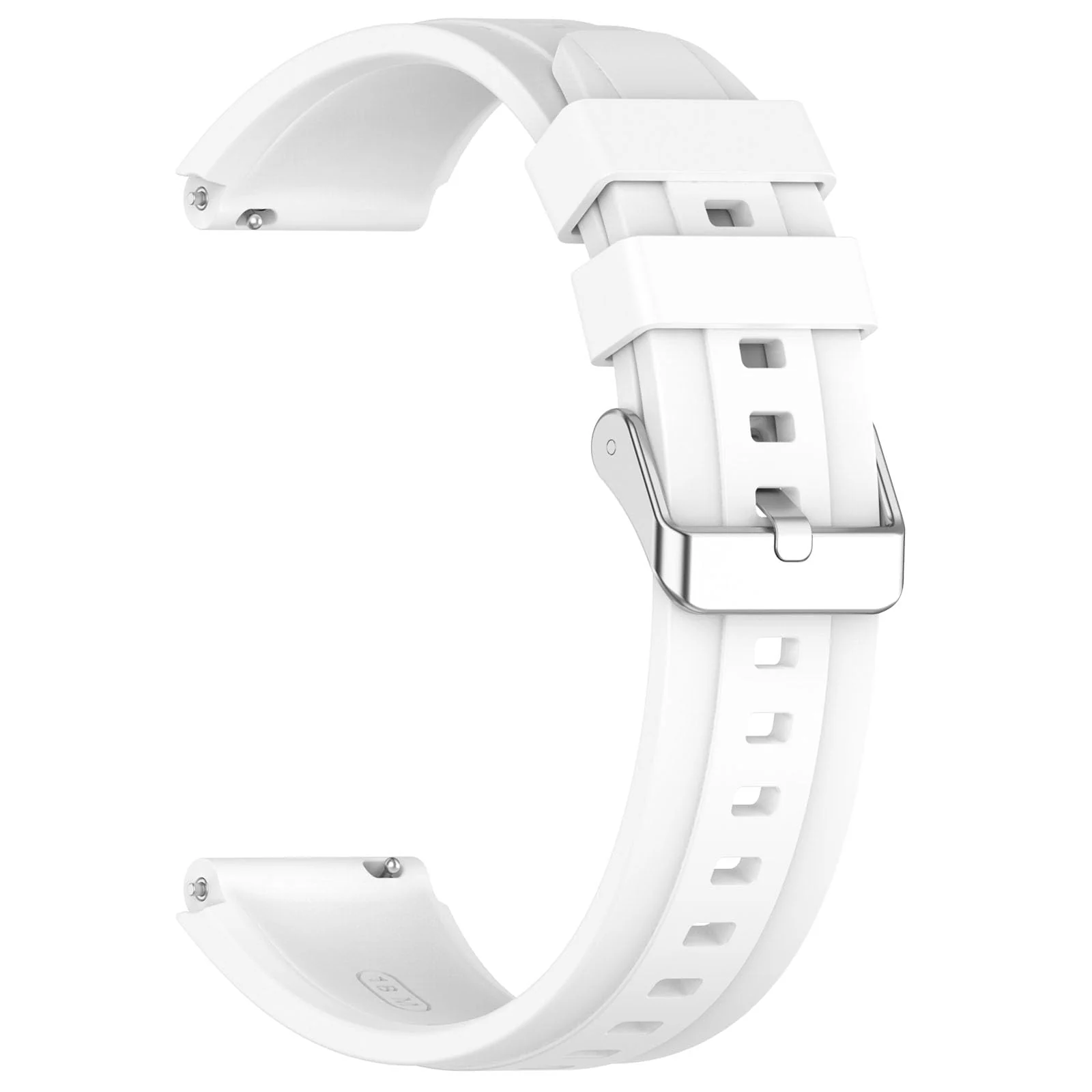 DL3 Mobilak Strap Compatible with Huawei Watch GT5 Pro 42mm / GT5 41mm / GT4 41mm / Garmin Venu 3S / Forerunner 265S / Fossil Women's Gen 6, 18mm Soft Silicone Replacement Bands - White