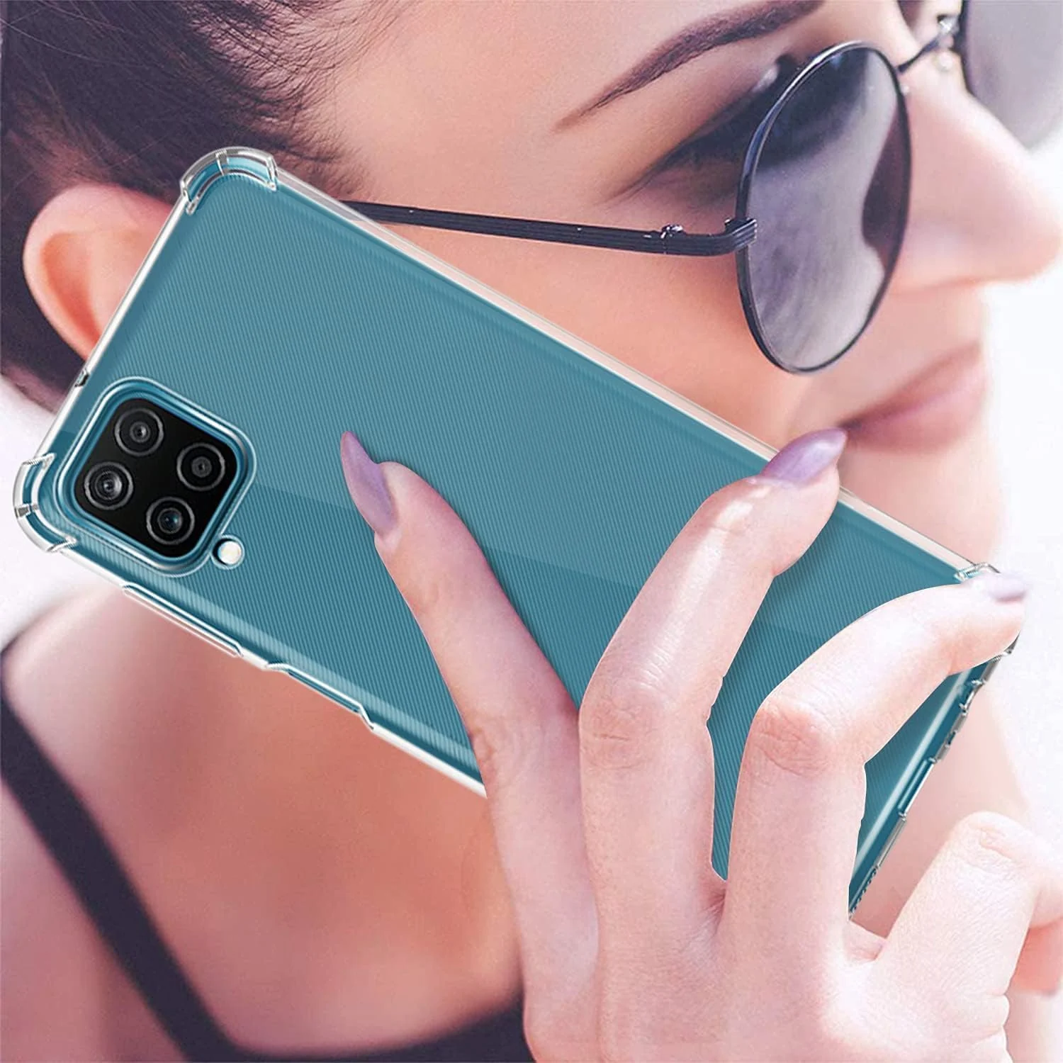 DL3 MOBILAK Clear Soft TPU Phone Case for Samsung GalaxyA12 and M12 - Clear