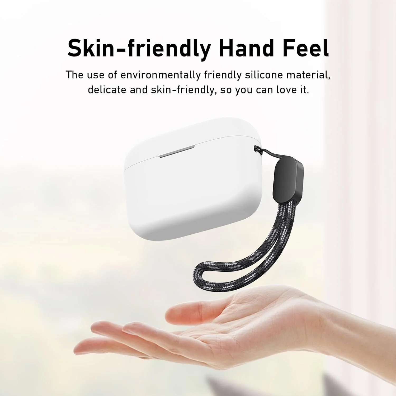 DL3 Mobilak Silicone Cover Case Compatible with Soundcore by Anker A20i Portable Protective Cover With Keychain - White