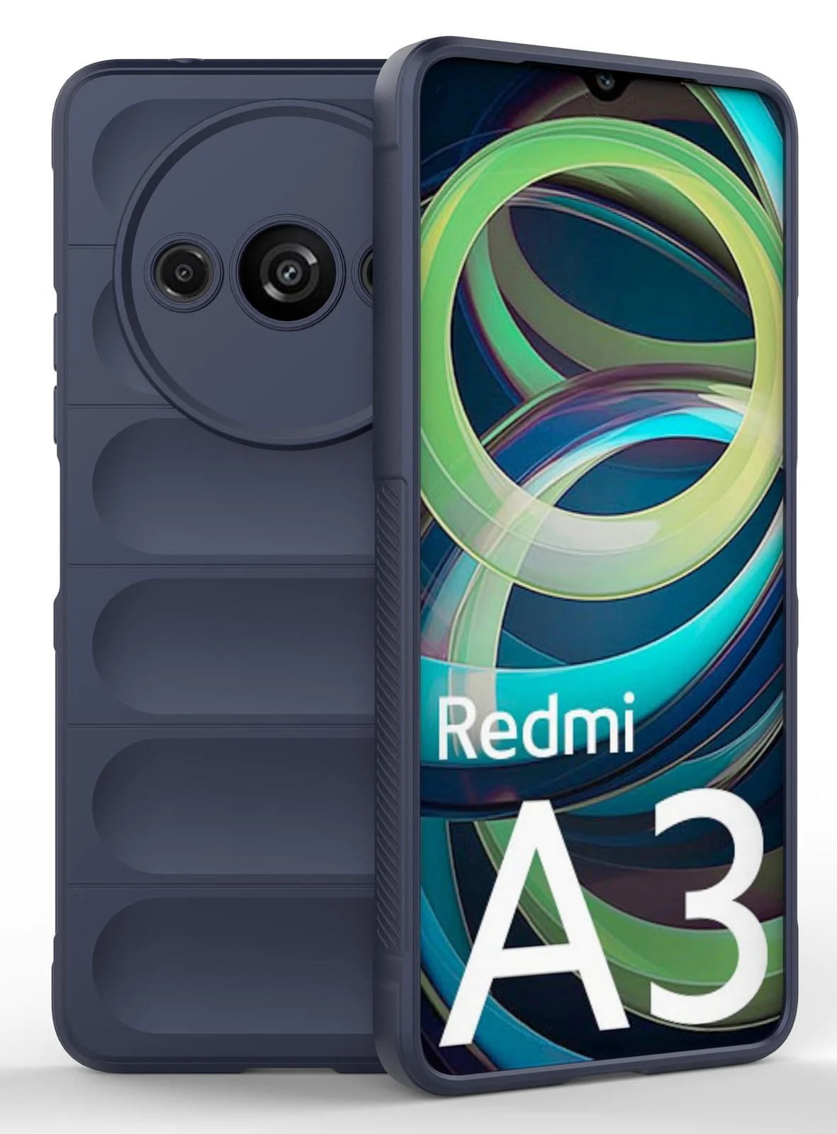 DL3 Mobilak Rugged Protective Case for Xiaomi Redmi A3, Camera protection, Shock-absorbing protection, Non-slip grip - Blue