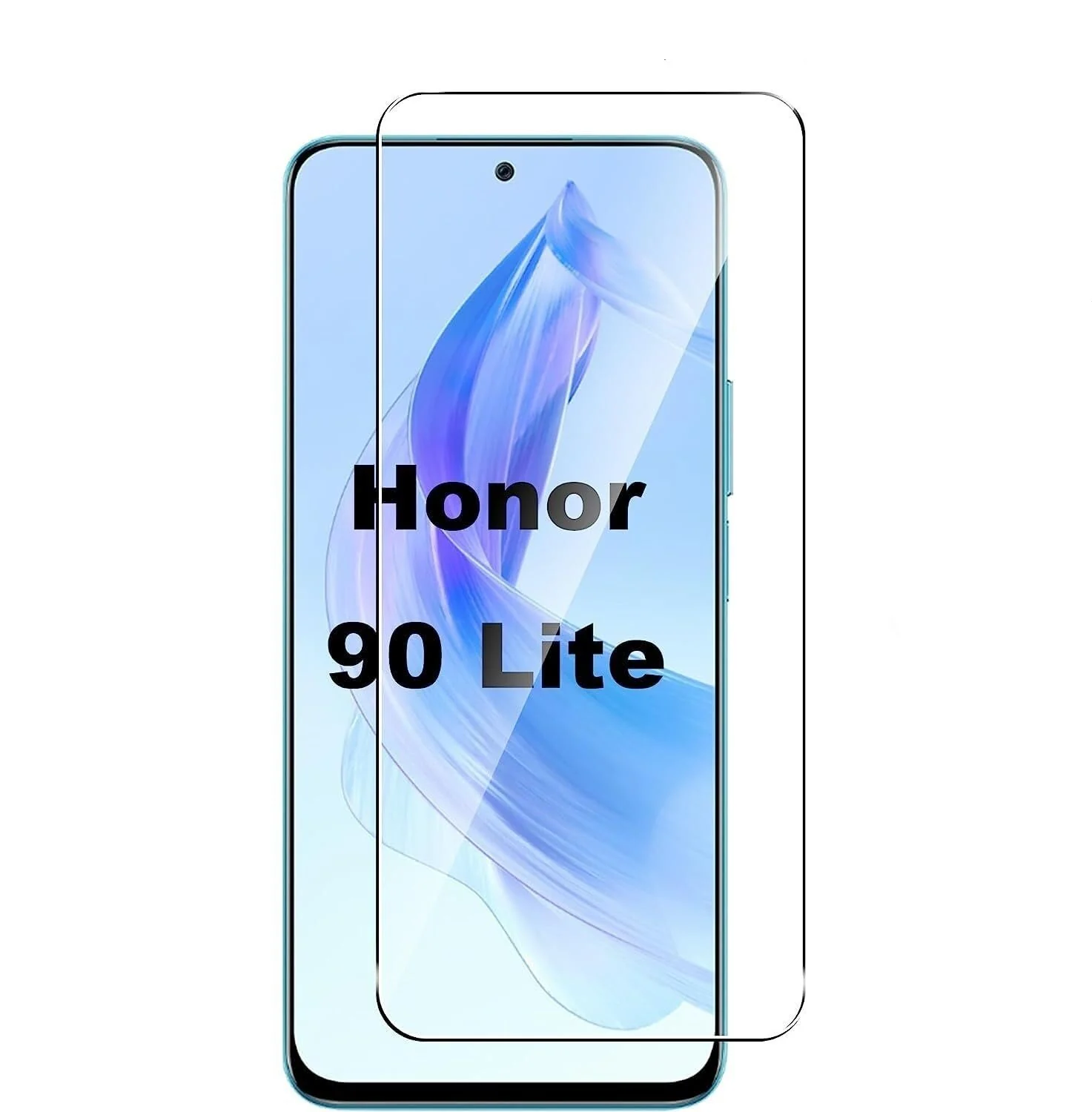 DL3 Mobilak 5D Full Glass Screen Protector For Honor 90 Lite 5G Black Frame - Clear