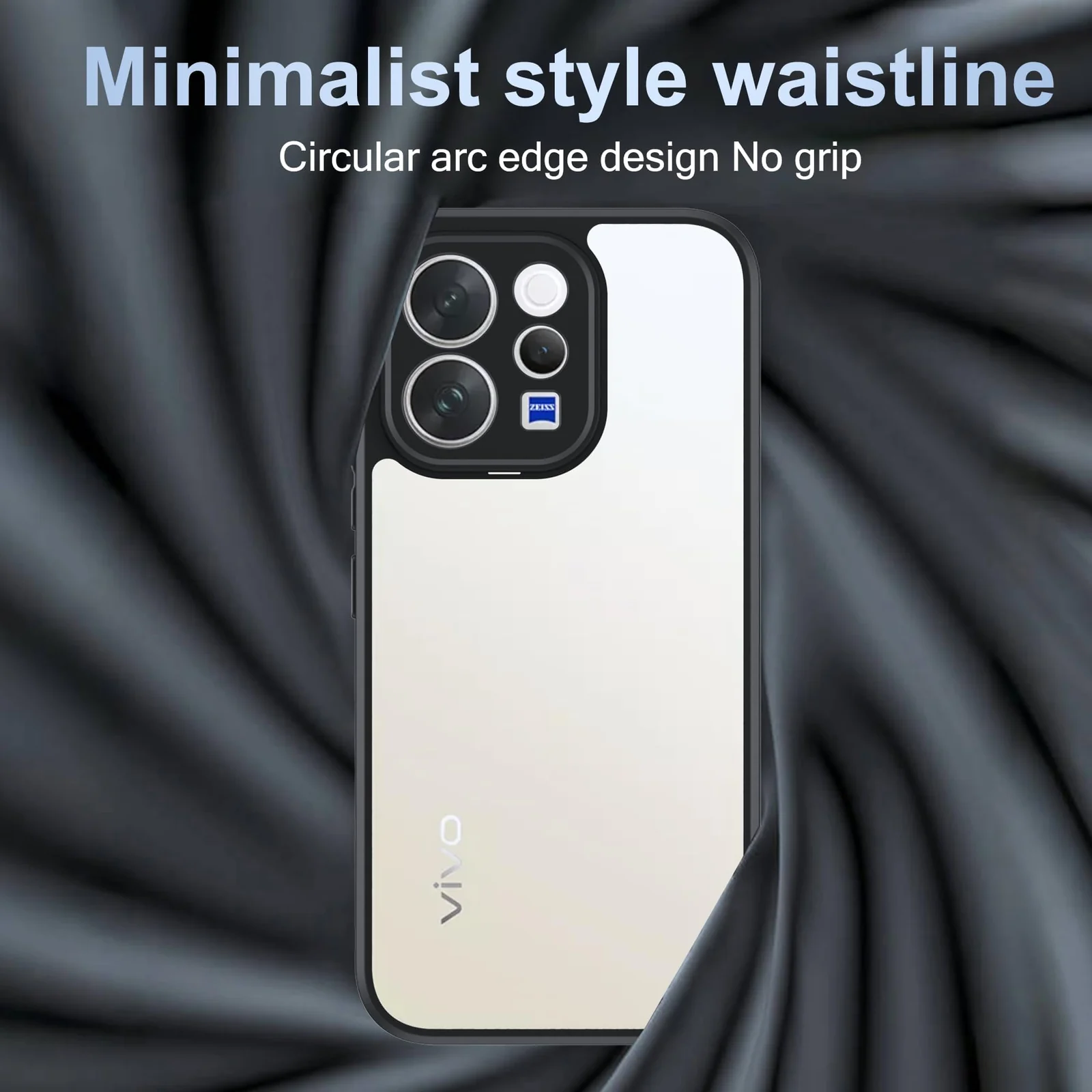 DL3 Mobilak Clear PC and TPU Protective Case for vivo V70 5G / vivo V70 Elite 5G with Camera Protection and Military-Grade Protection - Black